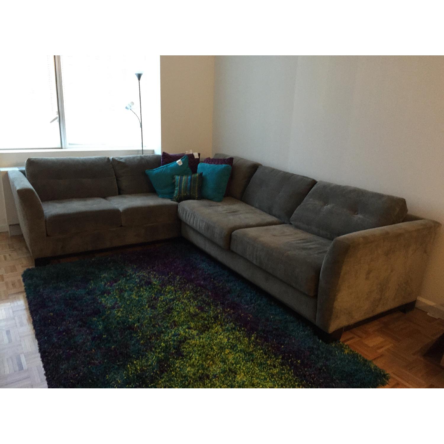 Macy's Elliot Smoke Grey Sectional - image-1