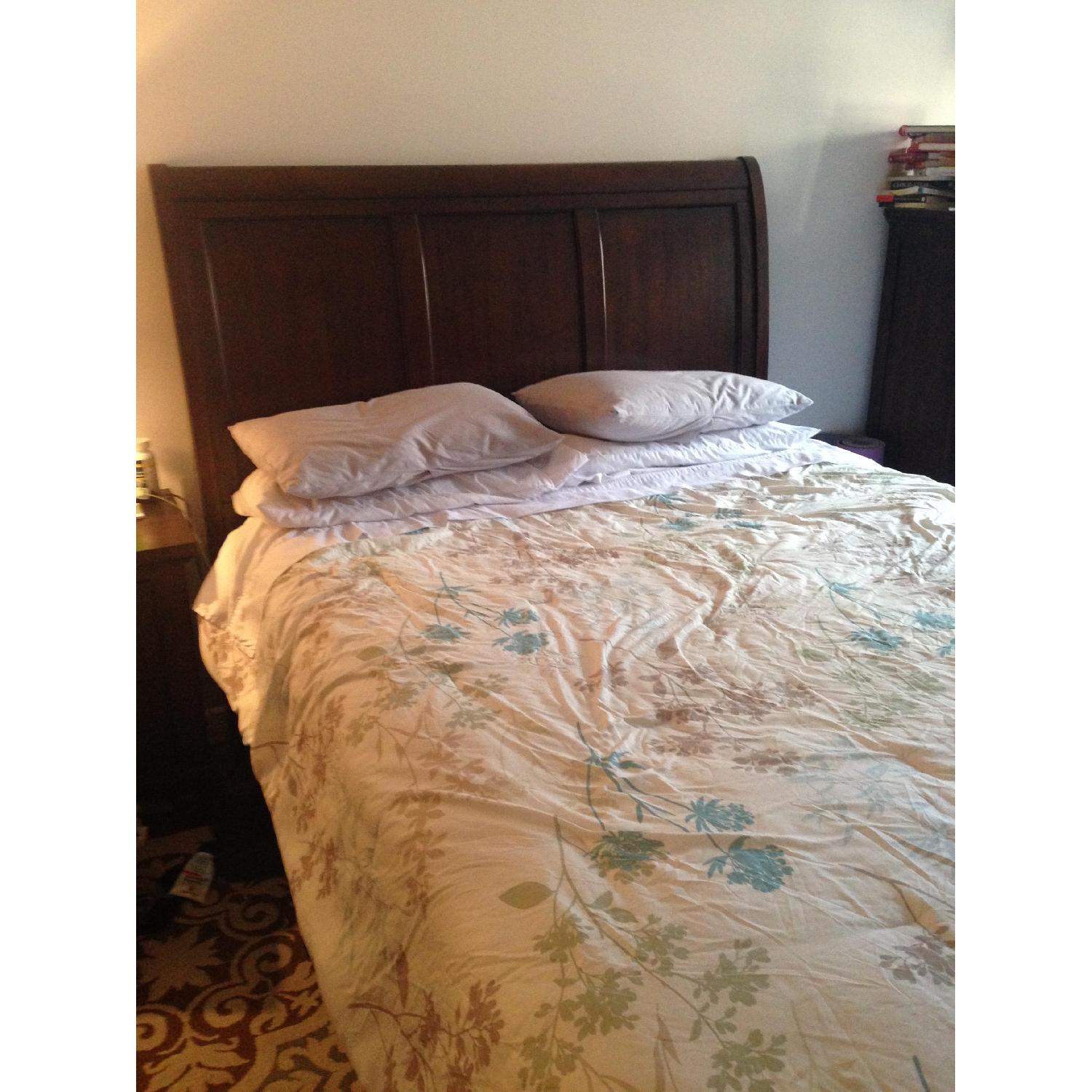 Bob's Furniture Chestnut Queen Size Bed - image-2