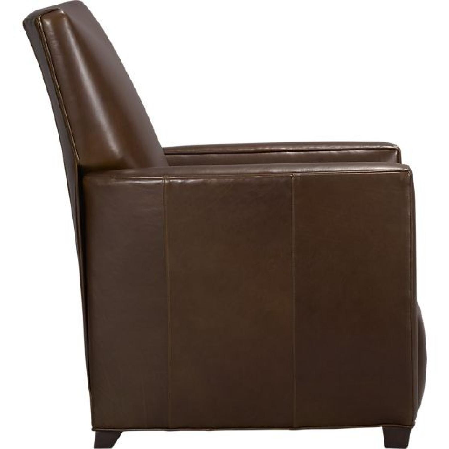 Crate & Barrel Streeter Leather Recliner AptDeco