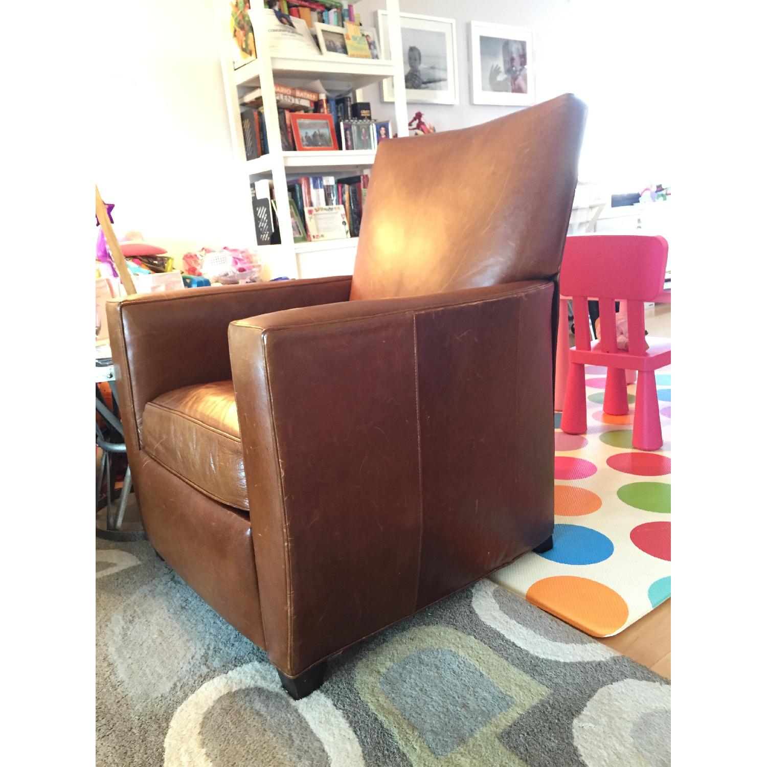 Crate & Barrel Streeter Leather Recliner - image-6