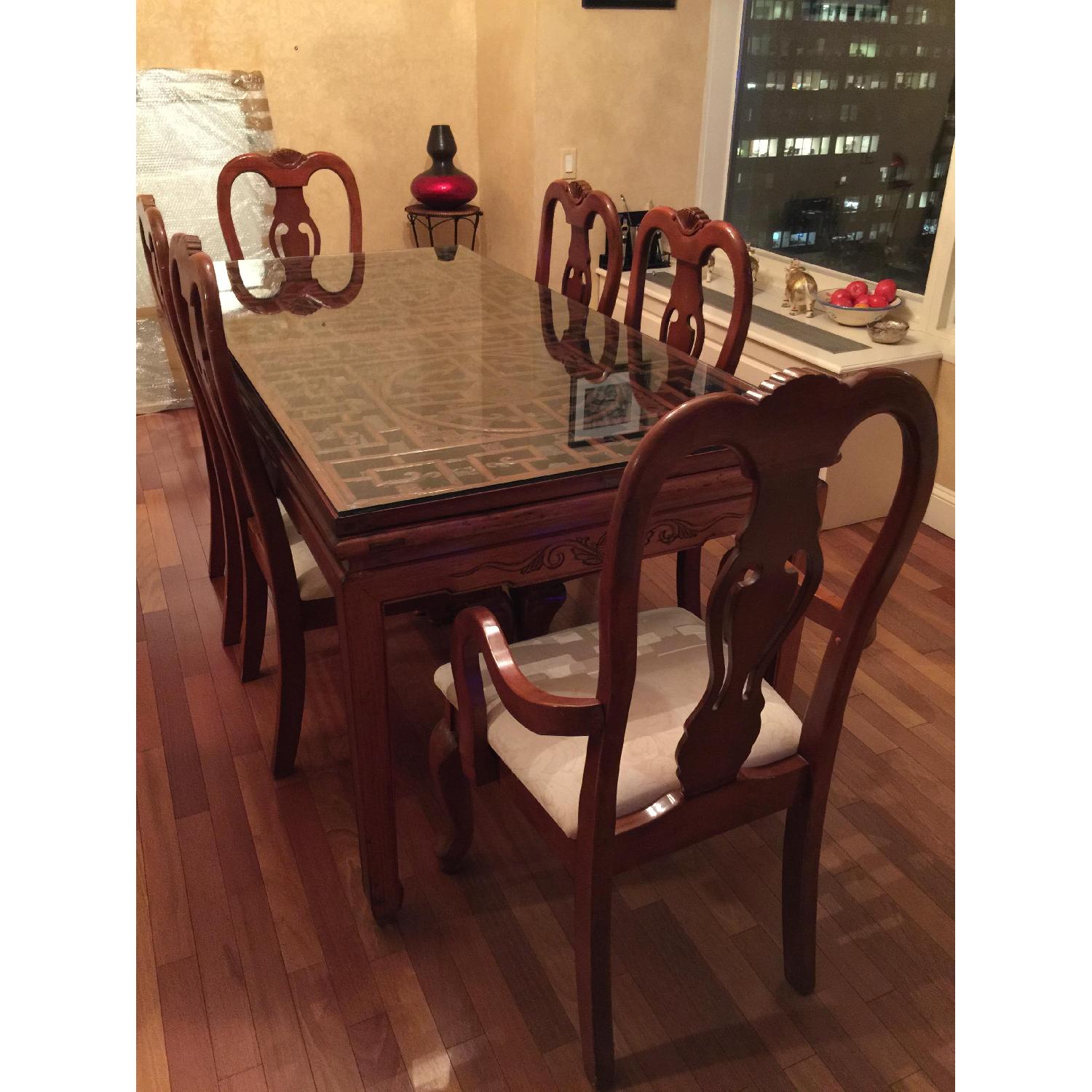 Custom Built Dining Table w/ 6 Chairs - image-1