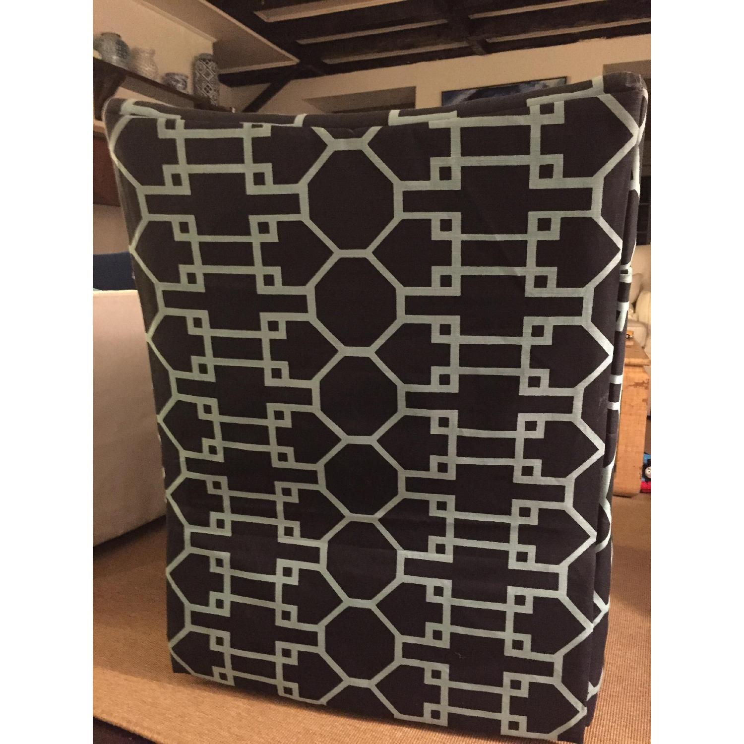 Ballard Designs Larkin Club Chairs Covered with Quadrille Brighton Fabric - image-3