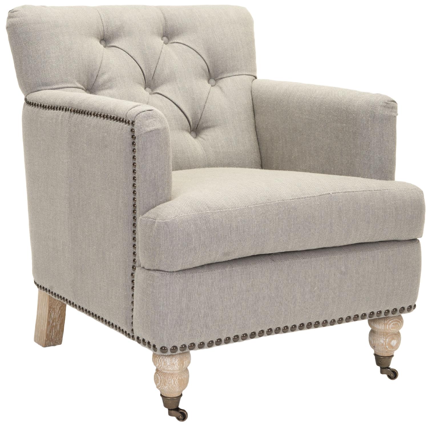 Safavieh Brown/Cream Tweed Accent Chair - image-0