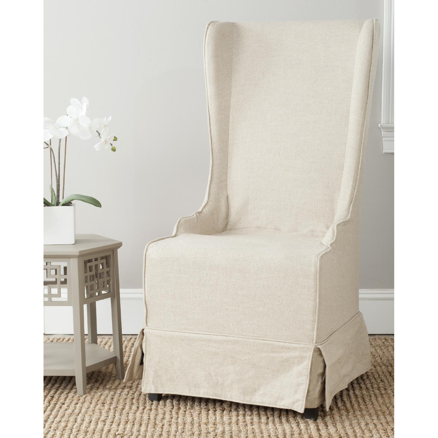 Safavieh Natural Cream Dining Chair - Thumbnail 2