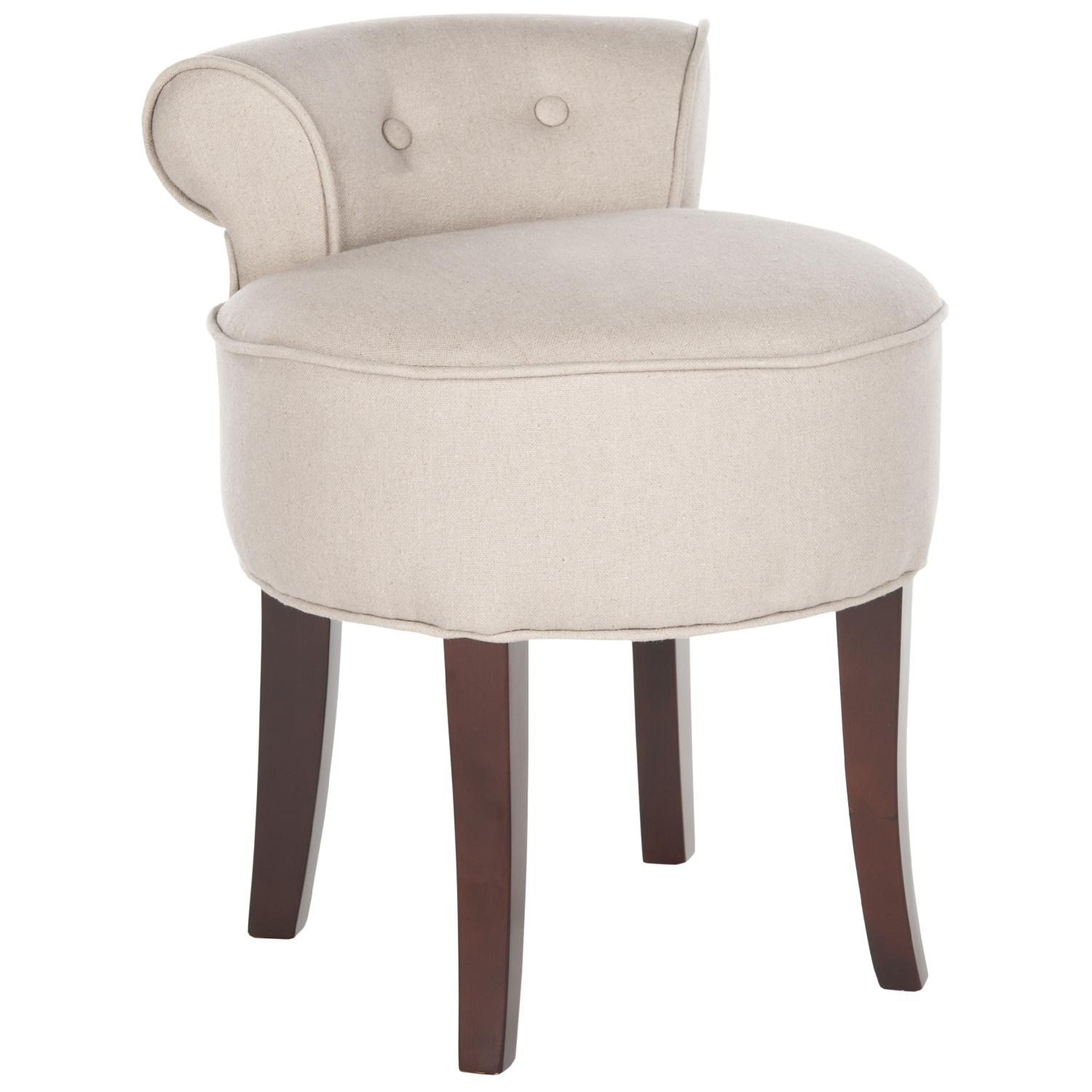 Safavieh Taupe Vanity Stool - image-0