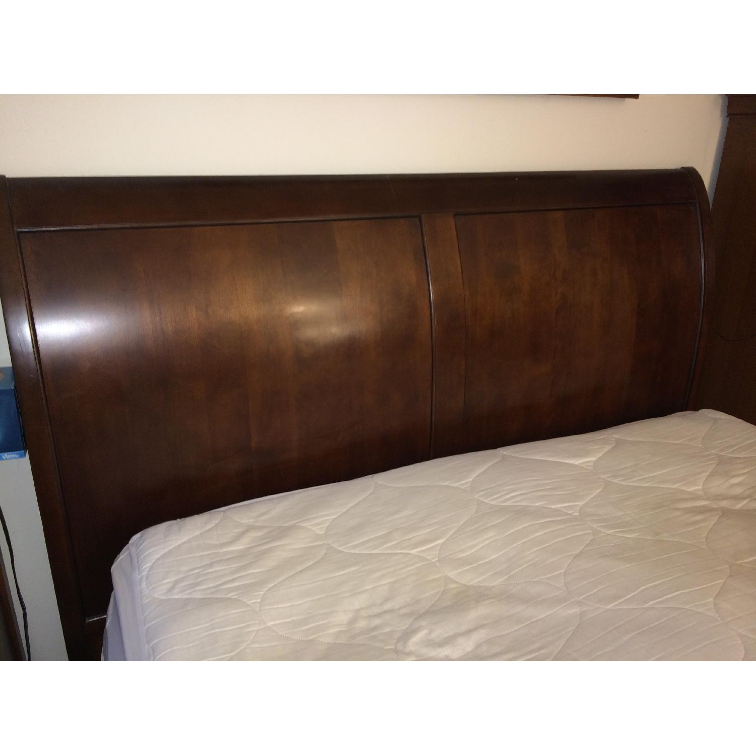 Queen Size Bed Frame w/ Headboard - image-1