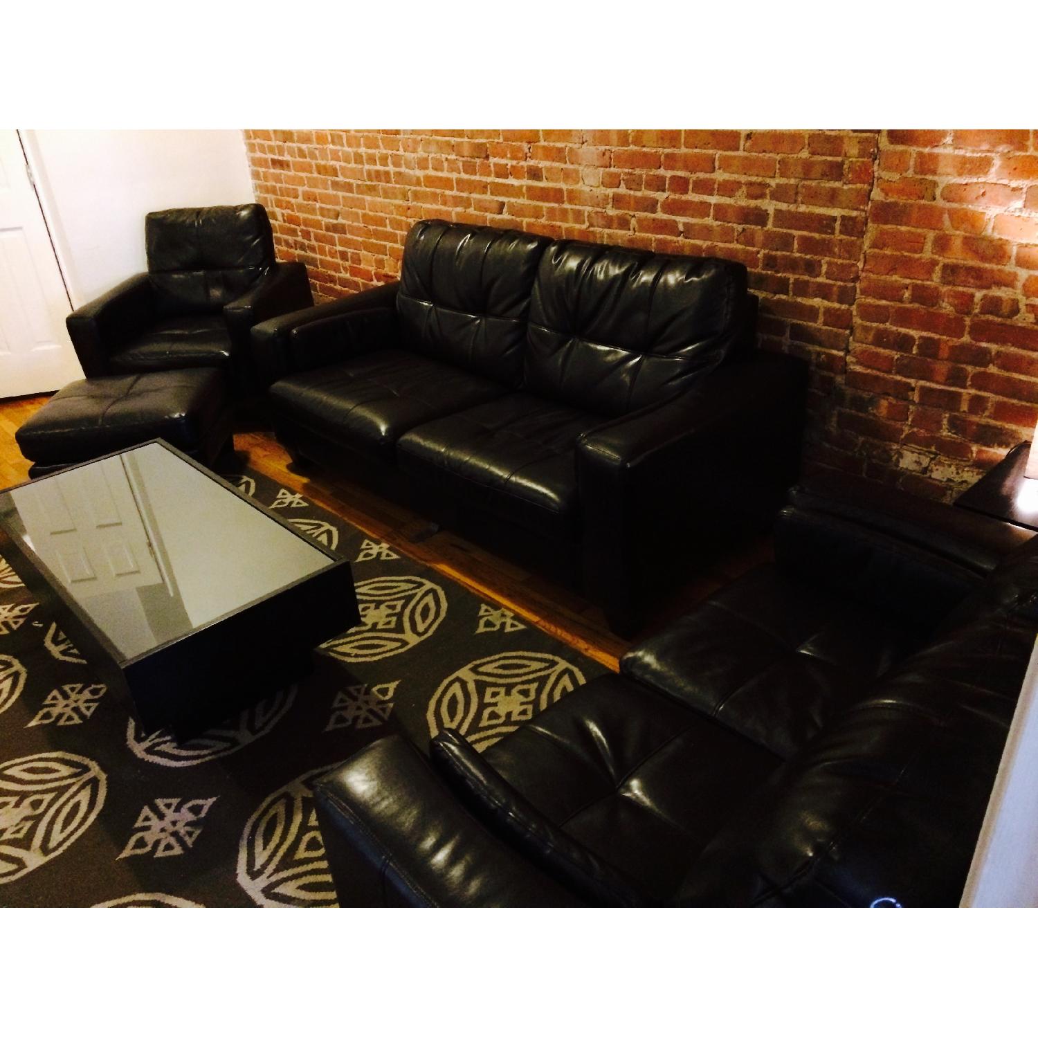Jennifer Convertibles 3 Seater Sofa + Love Seat + Single Seater/Chair w/ Ottoman - image-2