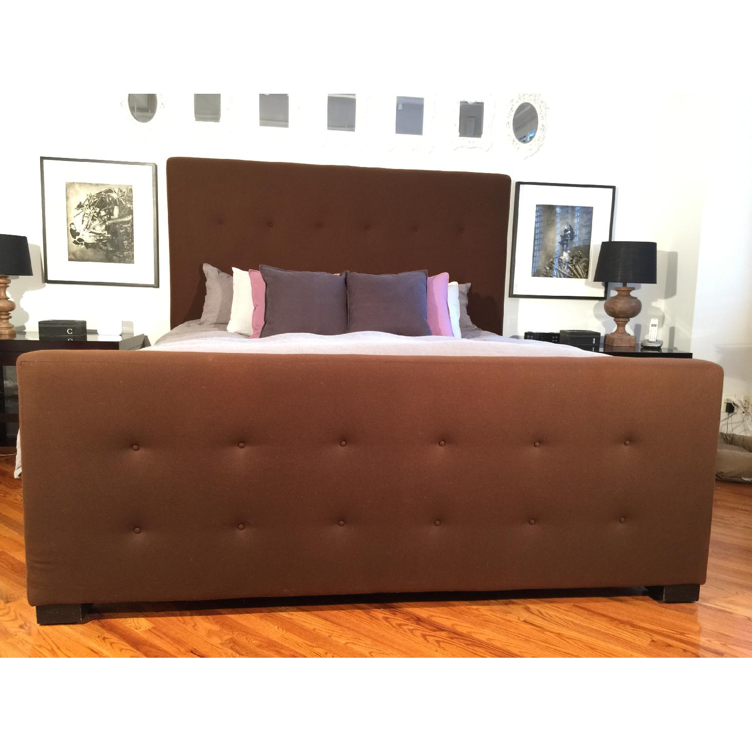 Mitchell Gold + Bob Wiliams King Size Wool Upholstered Tufted Bed - image-1
