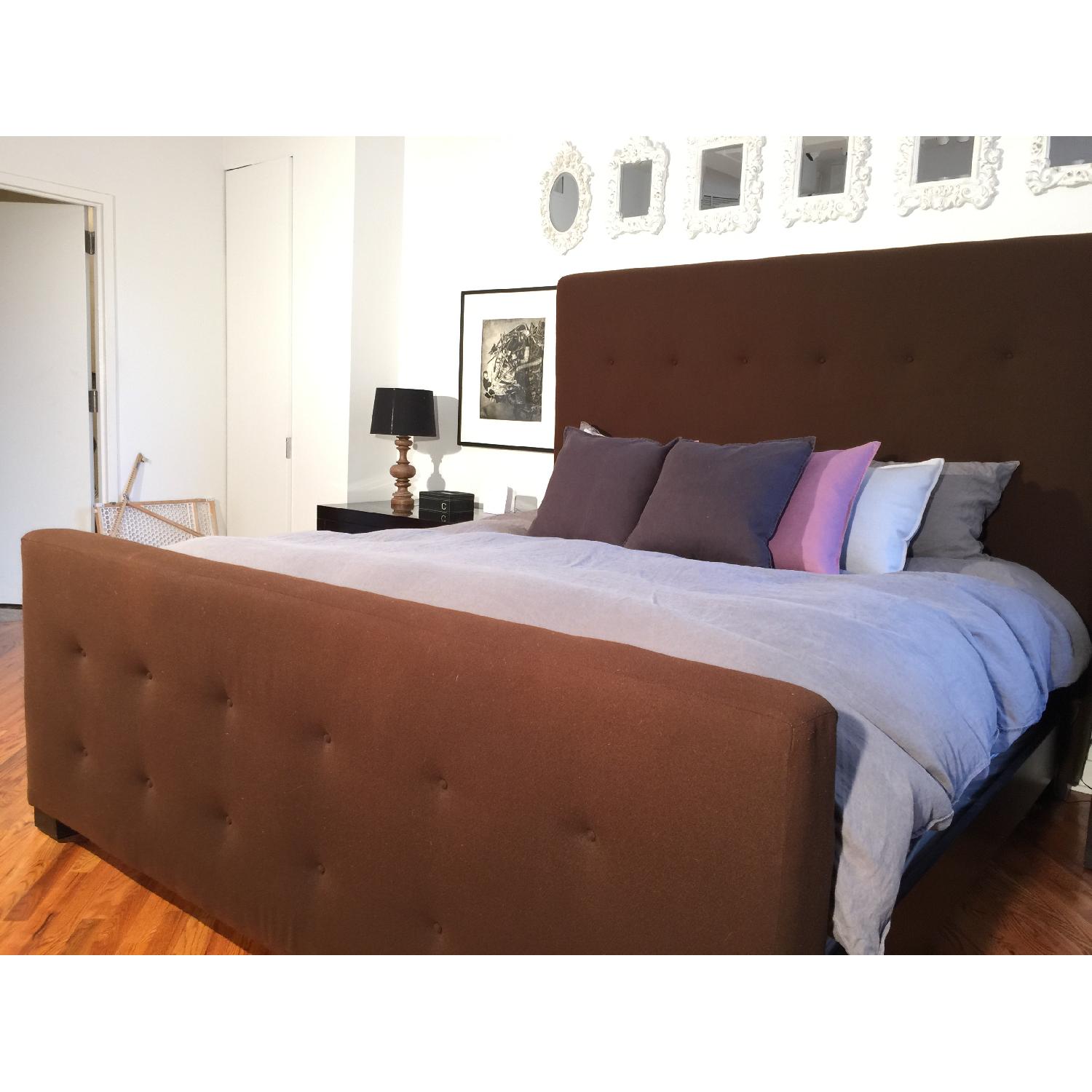 Mitchell Gold + Bob Wiliams King Size Wool Upholstered Tufted Bed - image-2