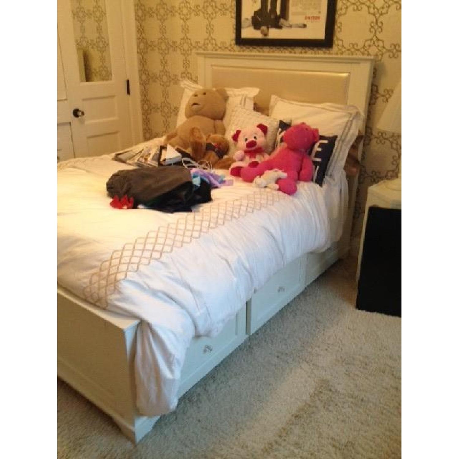 Pottery Barn Full Size Cynthia Upholstered Storage Bed - image-1