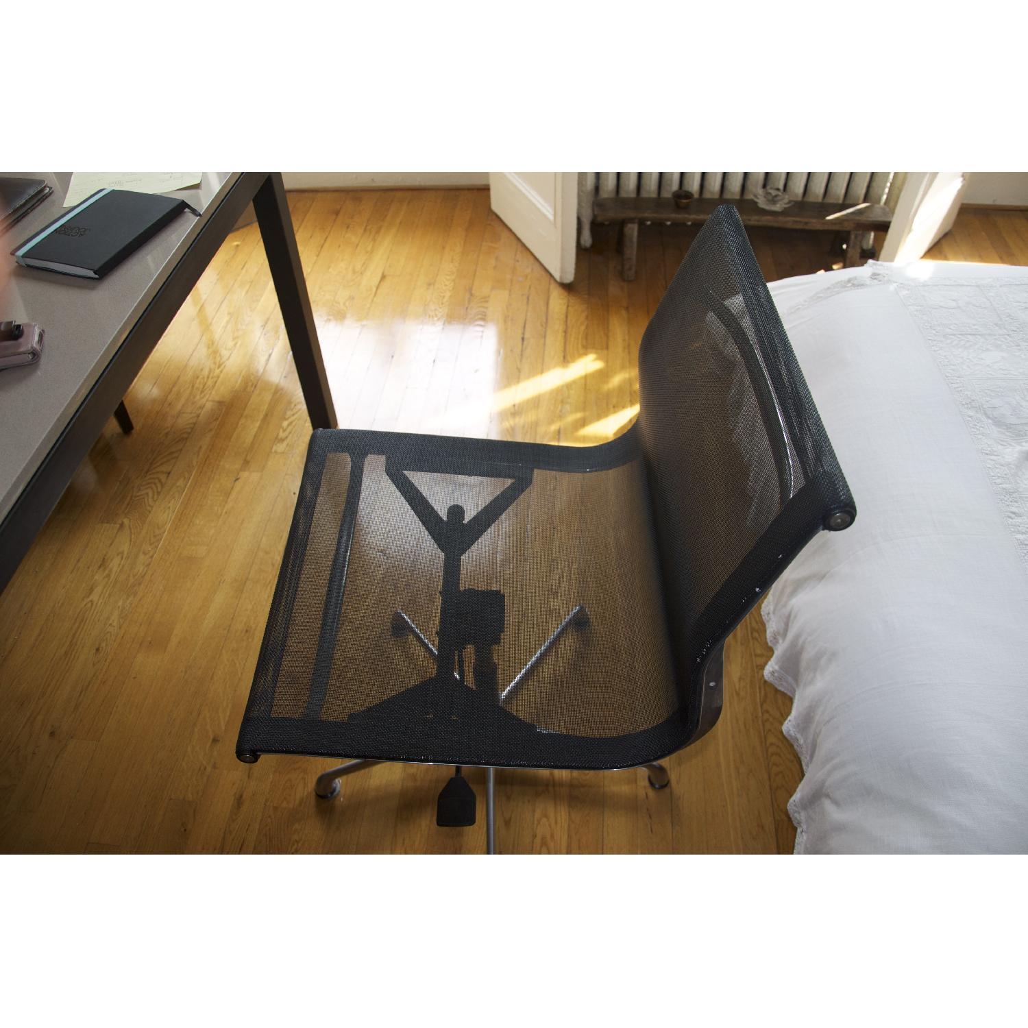 City Foundary Vintage Black Mesh Armless Office Chair - image-1
