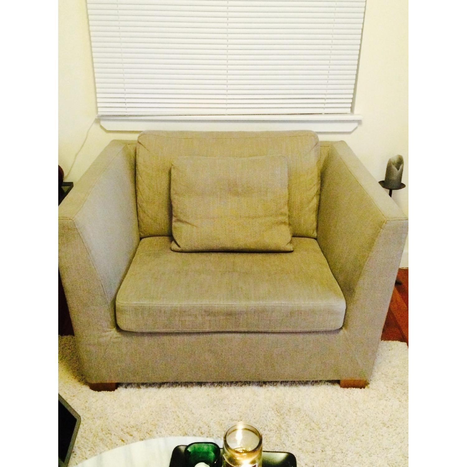 Ikea Grey Oversized Chair - image-1