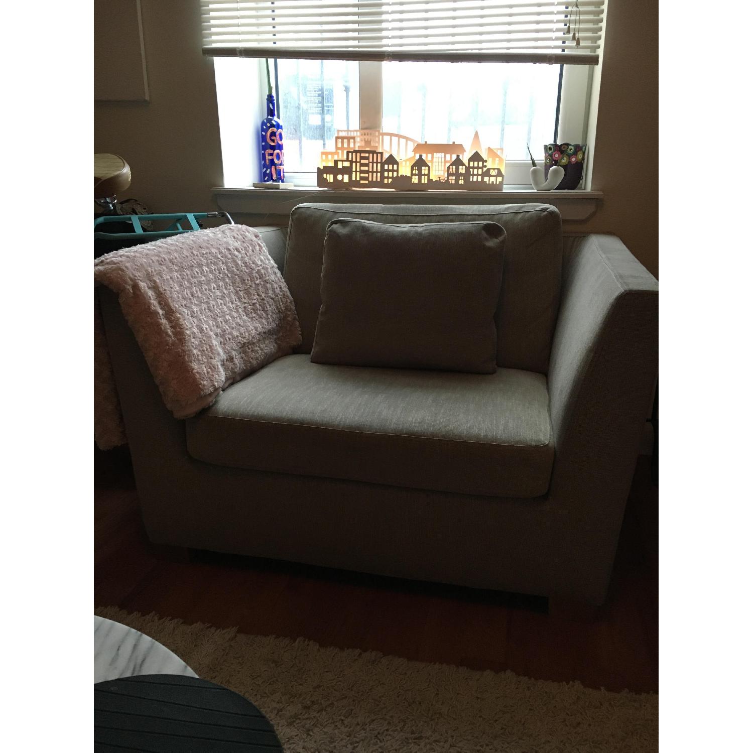 Ikea Grey Oversized Chair - image-4