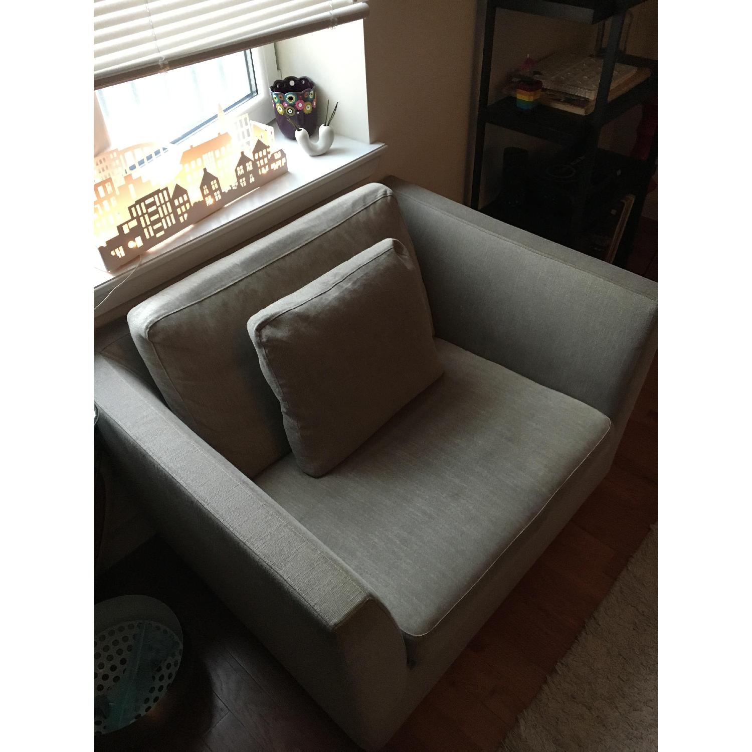 Ikea Grey Oversized Chair - image-5