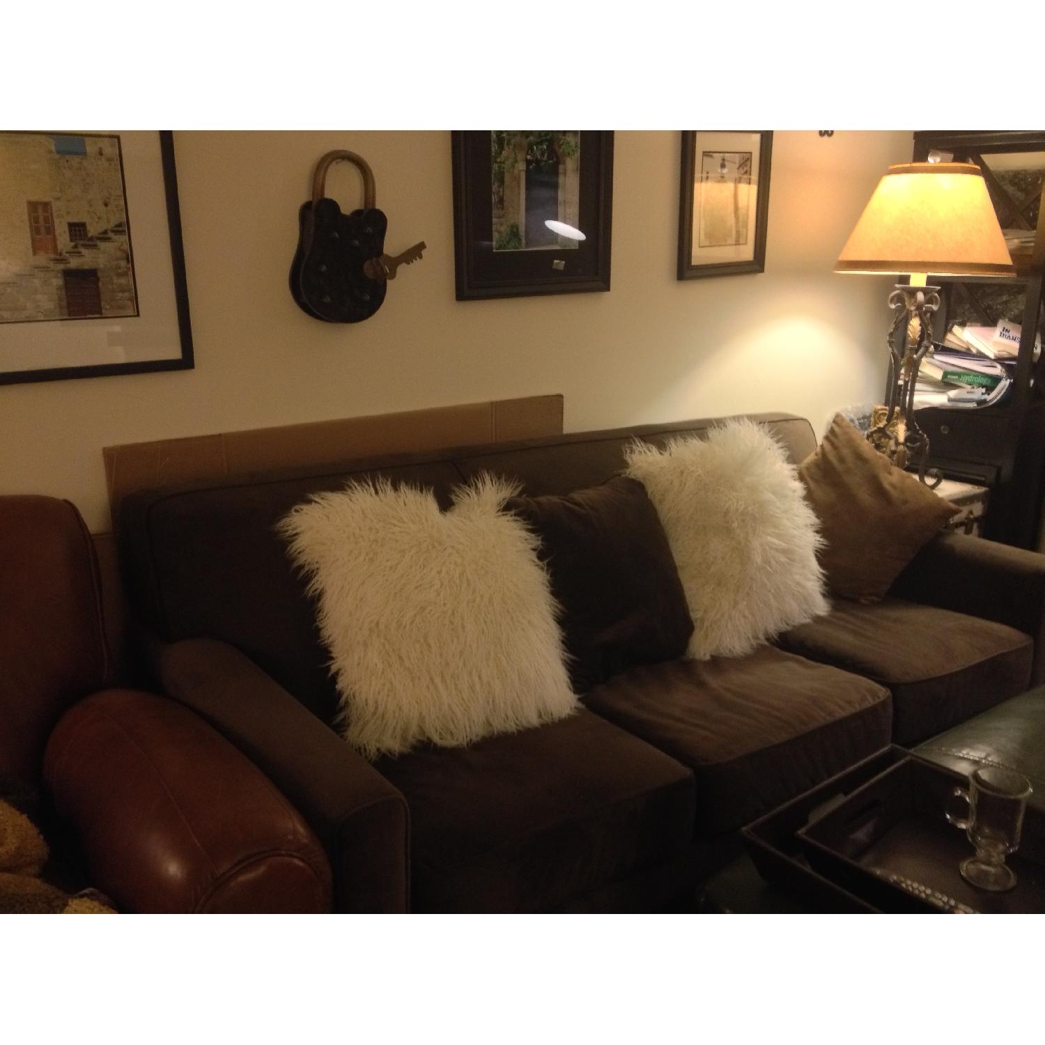 Raymour & Flanigan Brown Sleeper Sofa - image-1