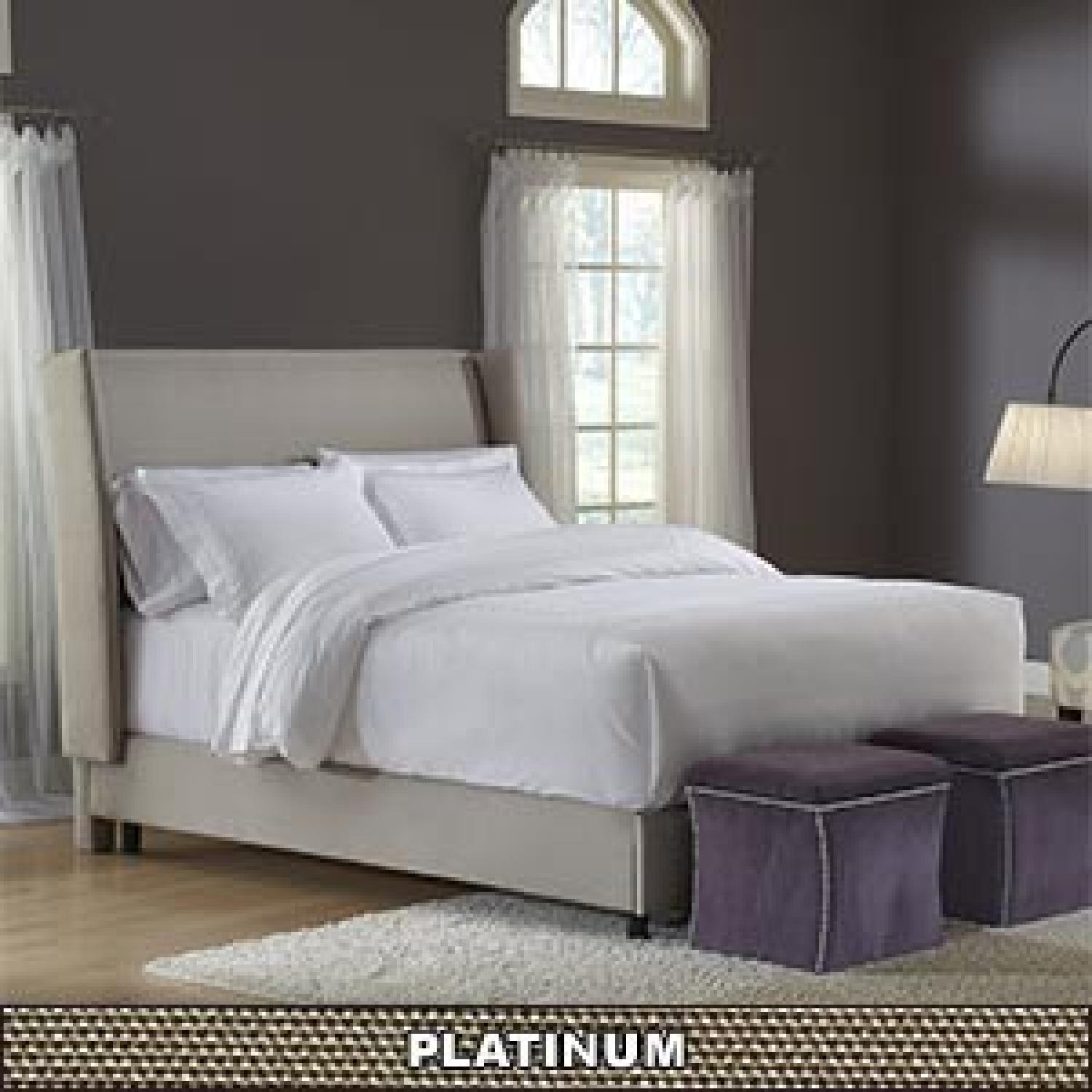 Costco Espresso Upholstered Queen Bed Frame - image-2