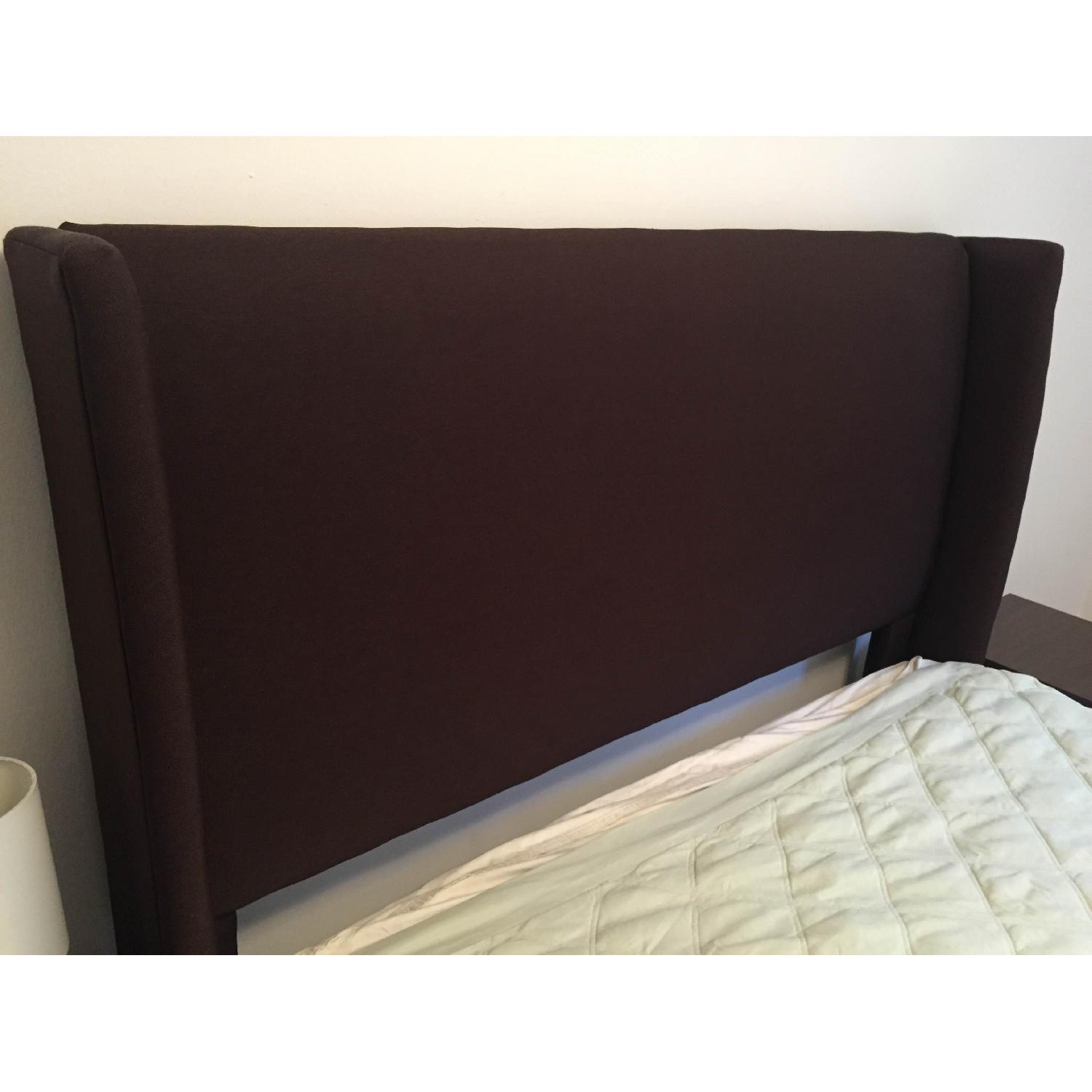 Costco Espresso Upholstered Queen Bed Frame - image-3