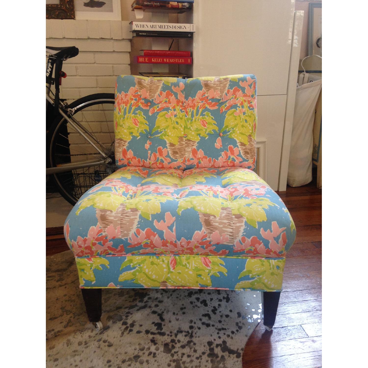 Upholstered Slipper Chairs - Set of 2 - image-1