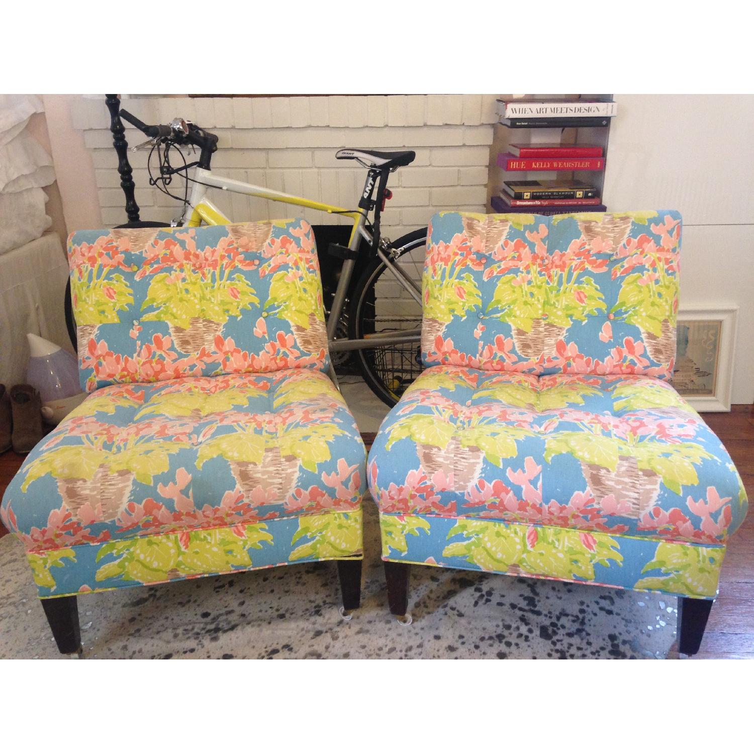 Upholstered Slipper Chairs - Set of 2 - image-4