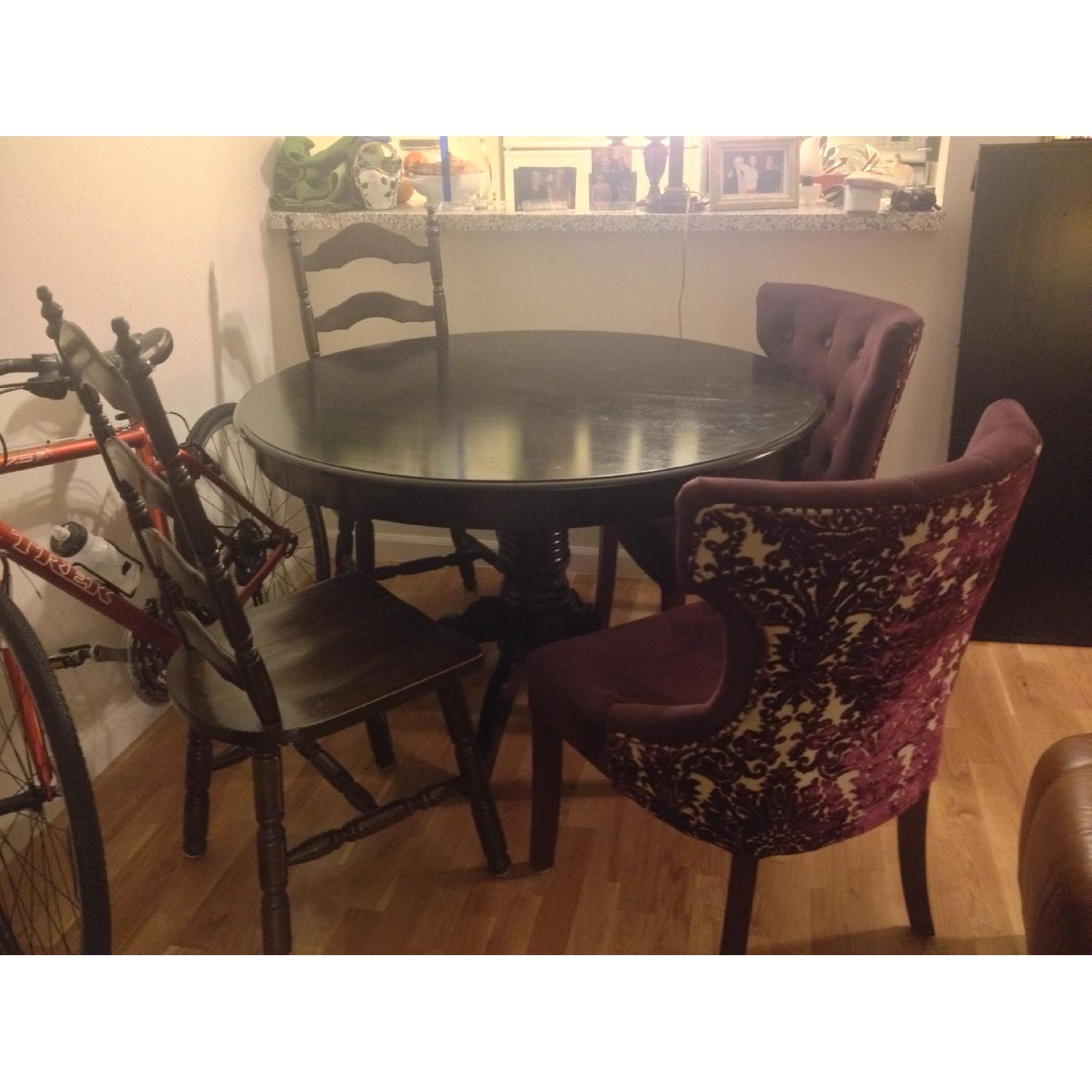 Pier 1 Black Table w/ 4 Chairs - image-2