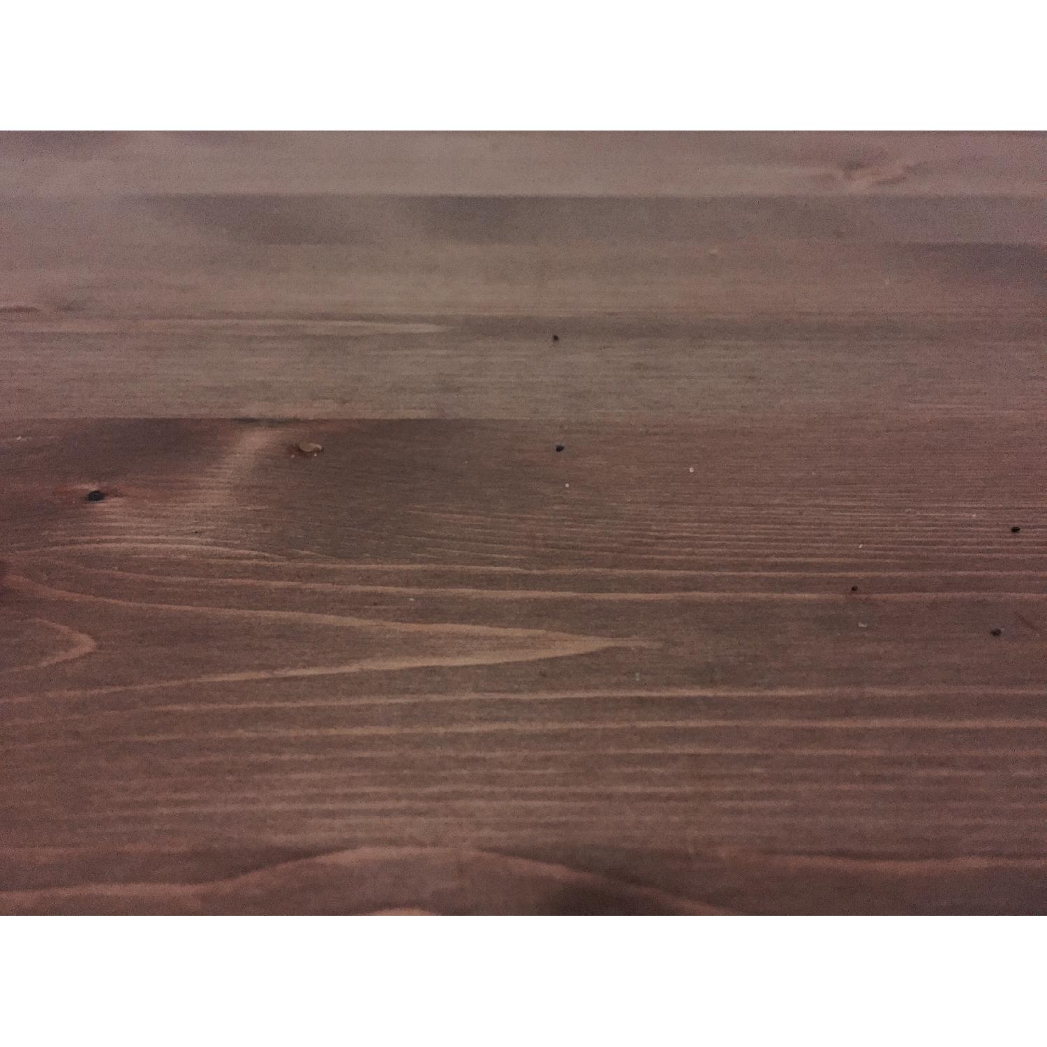 High Top Wood Dining Table w/ 3 Barstools - image-6