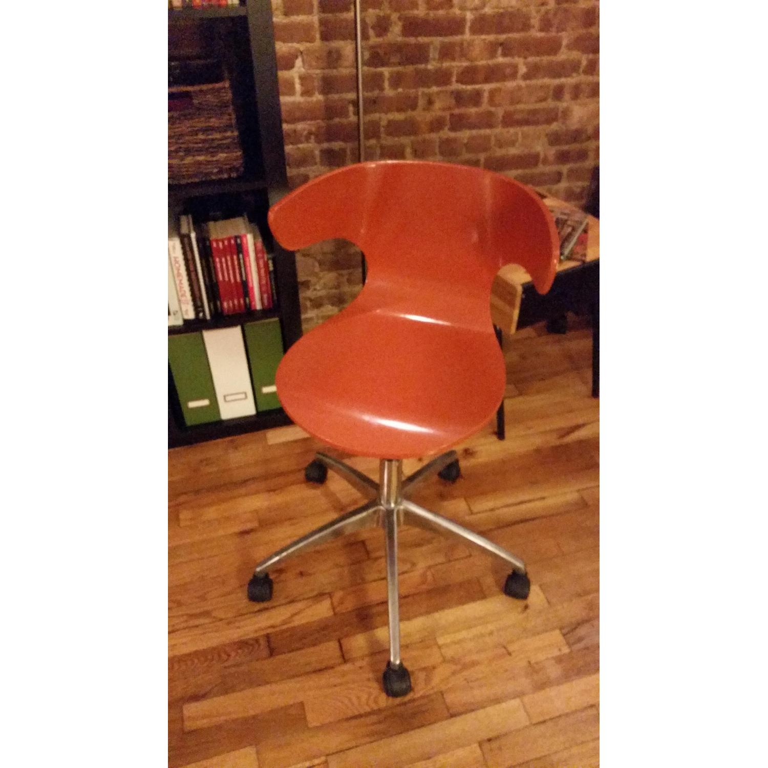 West Elm Orange Adjustable Wrap Chair - image-1