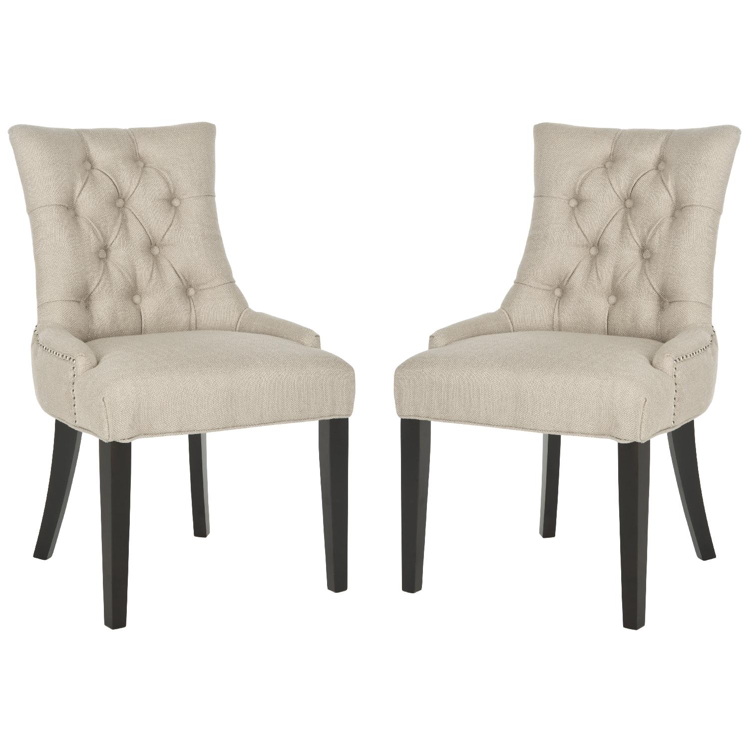Safavieh Antique Gold Dining Chairs - Pair - image-0