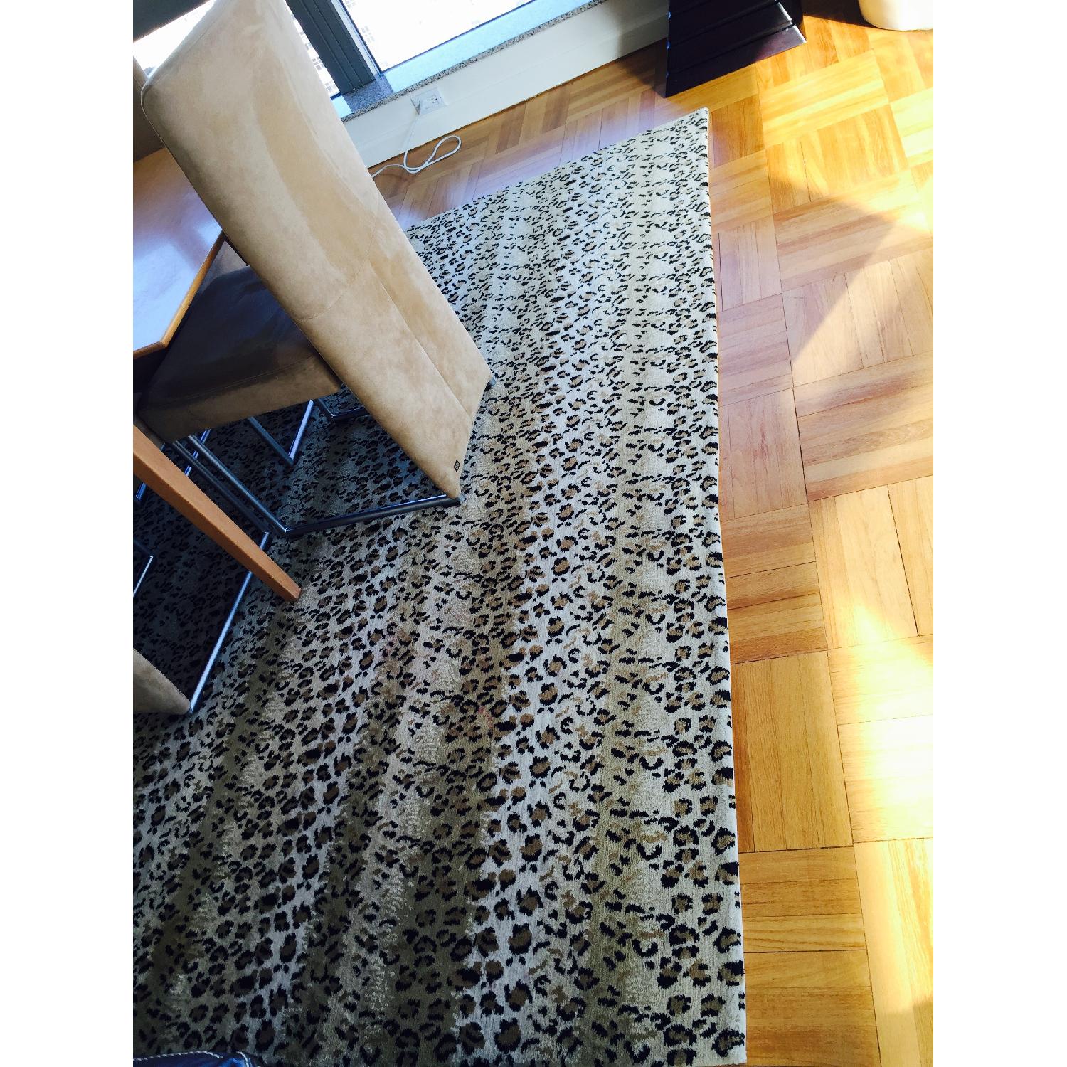 Harrods of London Leopard Wool Rug - image-2