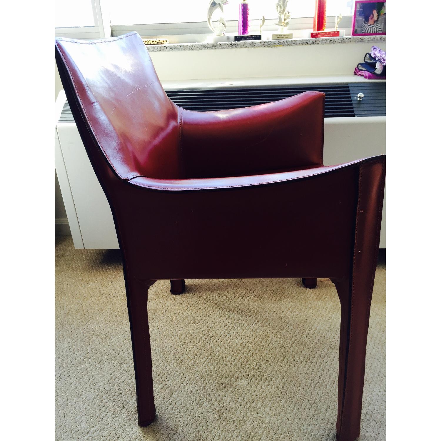 Cassina Leather Stitched Chair - image-2