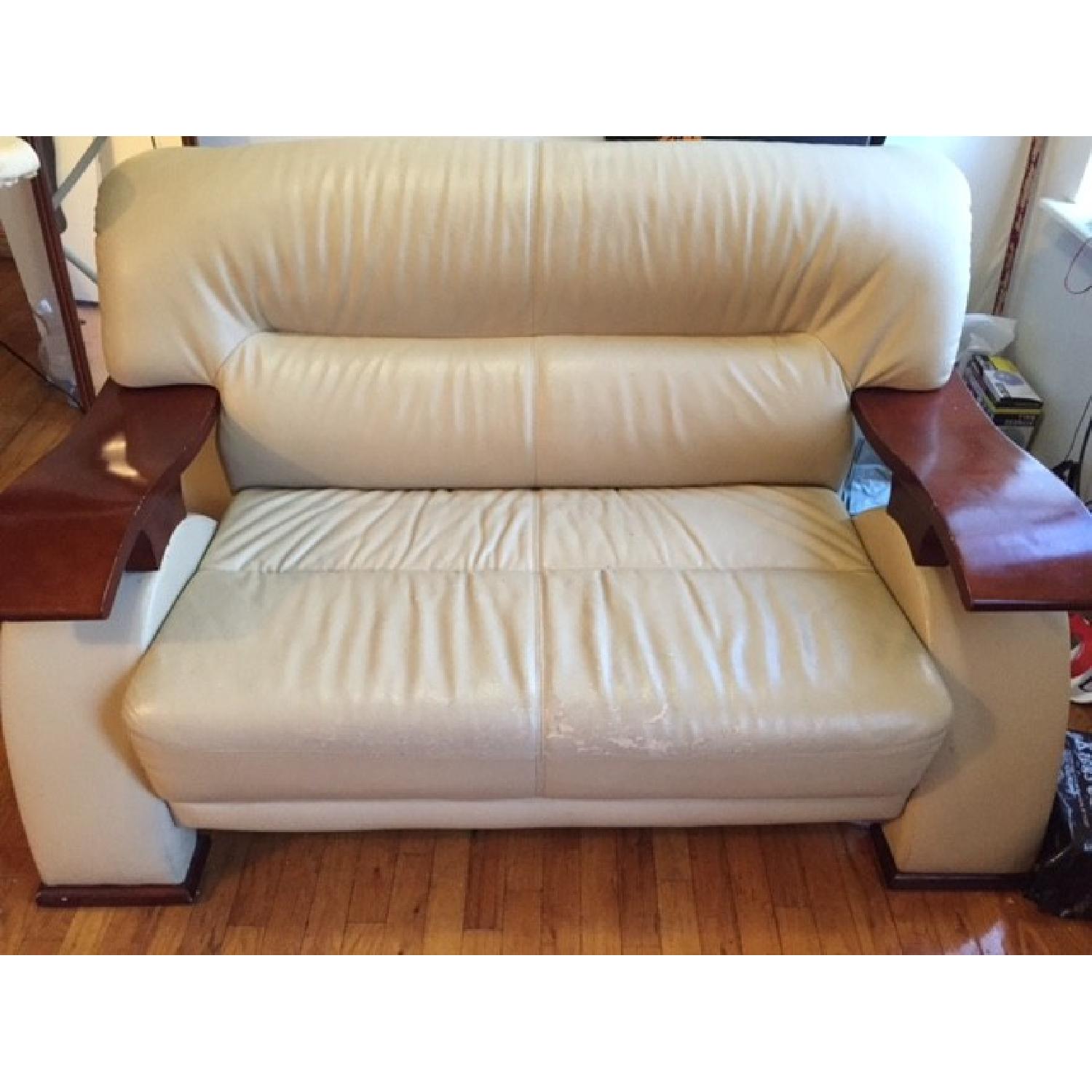Ashley Leather Loveseat - image-1