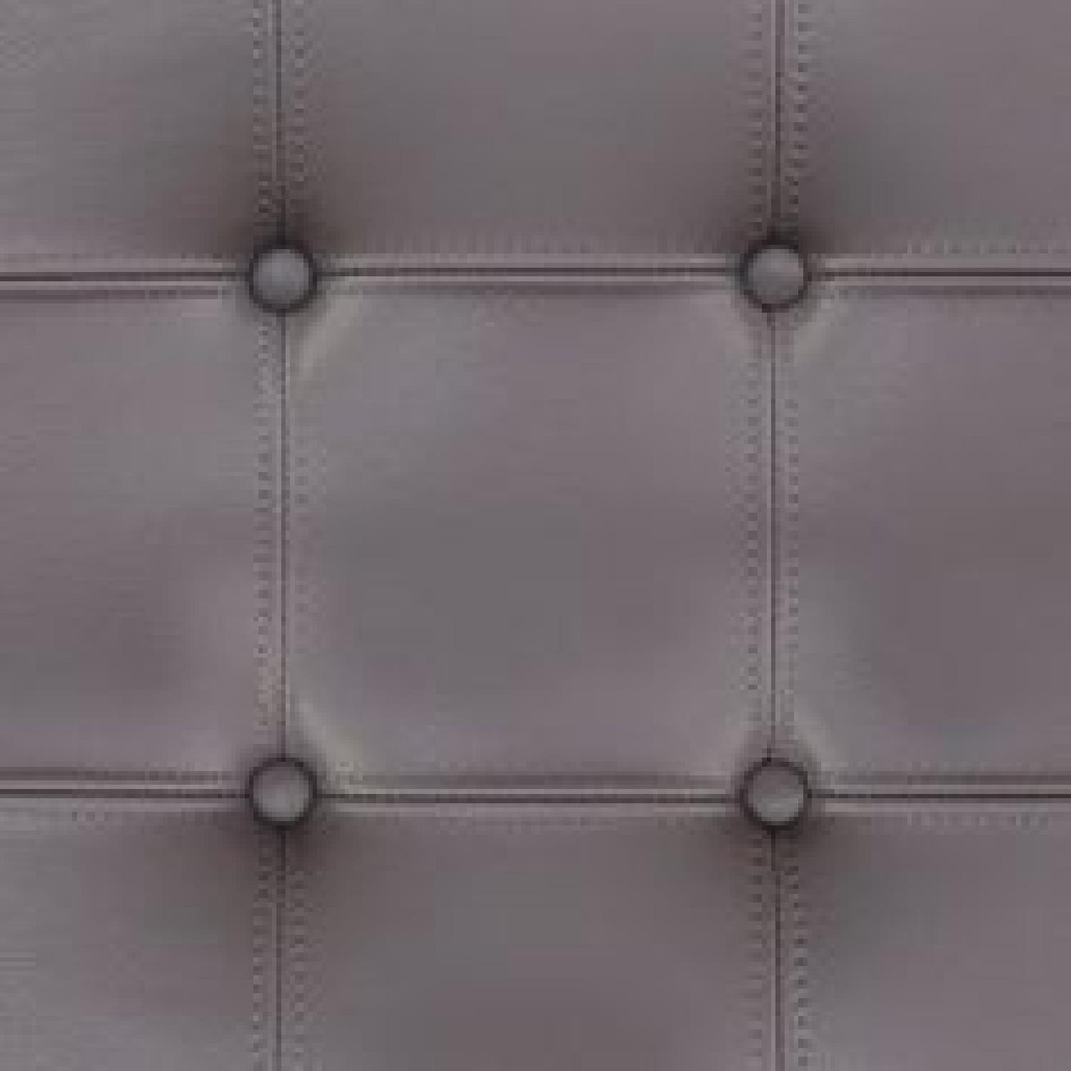 Liberty Grey Leather Bench - image-1