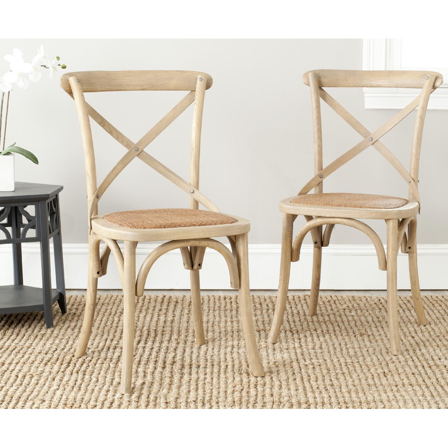 Safavieh Weathered Oak Dining Chairs - Pair