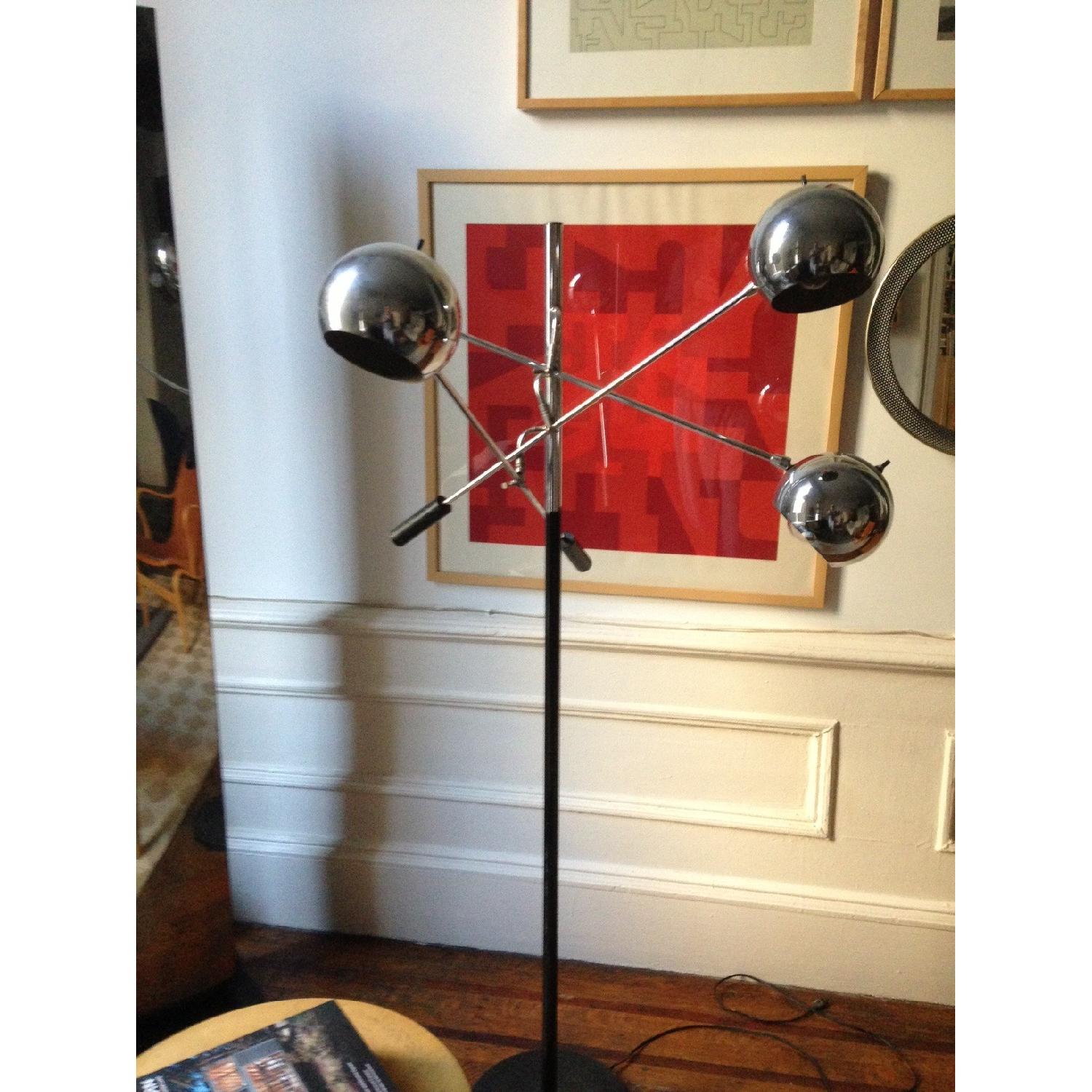 Lightolier 3-Arm Chrome Ball Floor Lamp - image-1