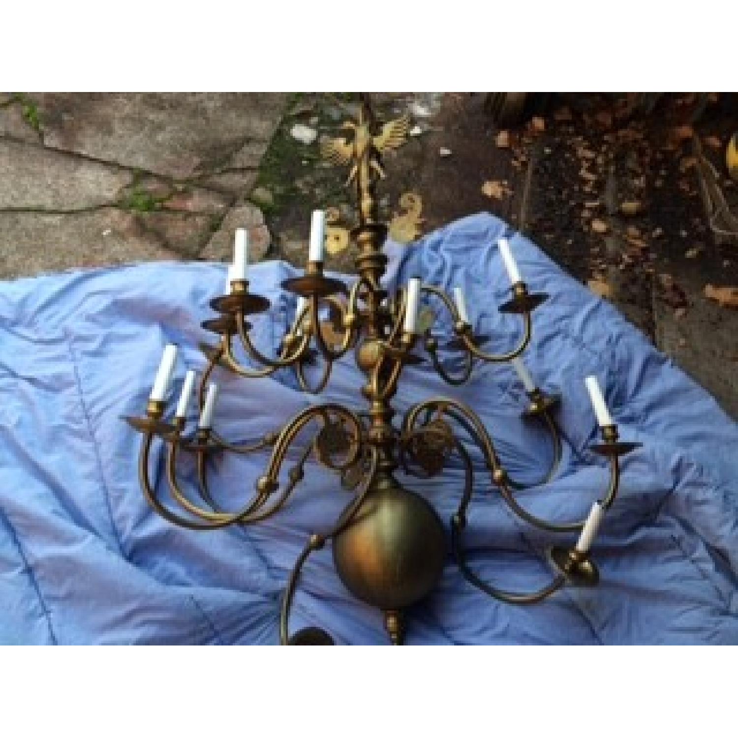 Brass Chandelier - image-1