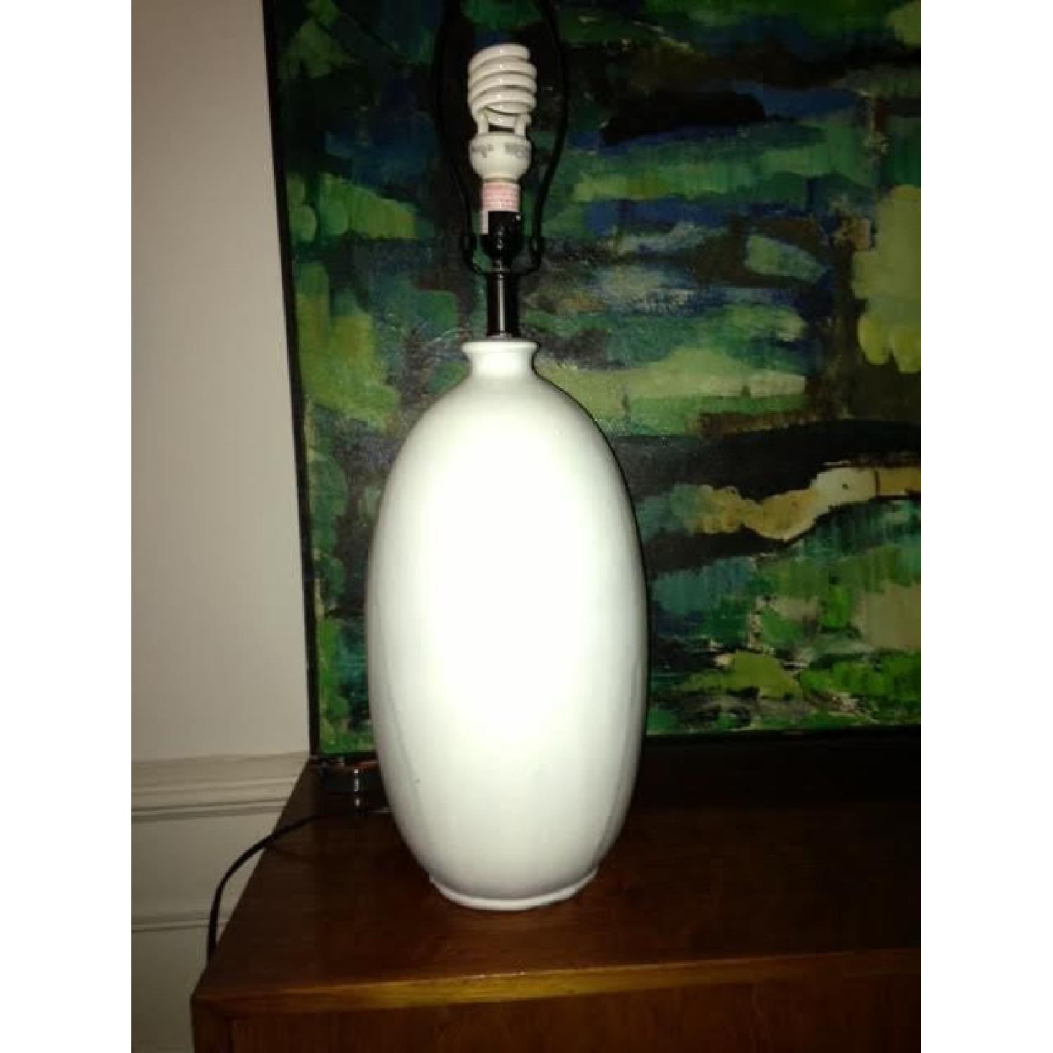Vintage White Ceramic Lamp - image-2