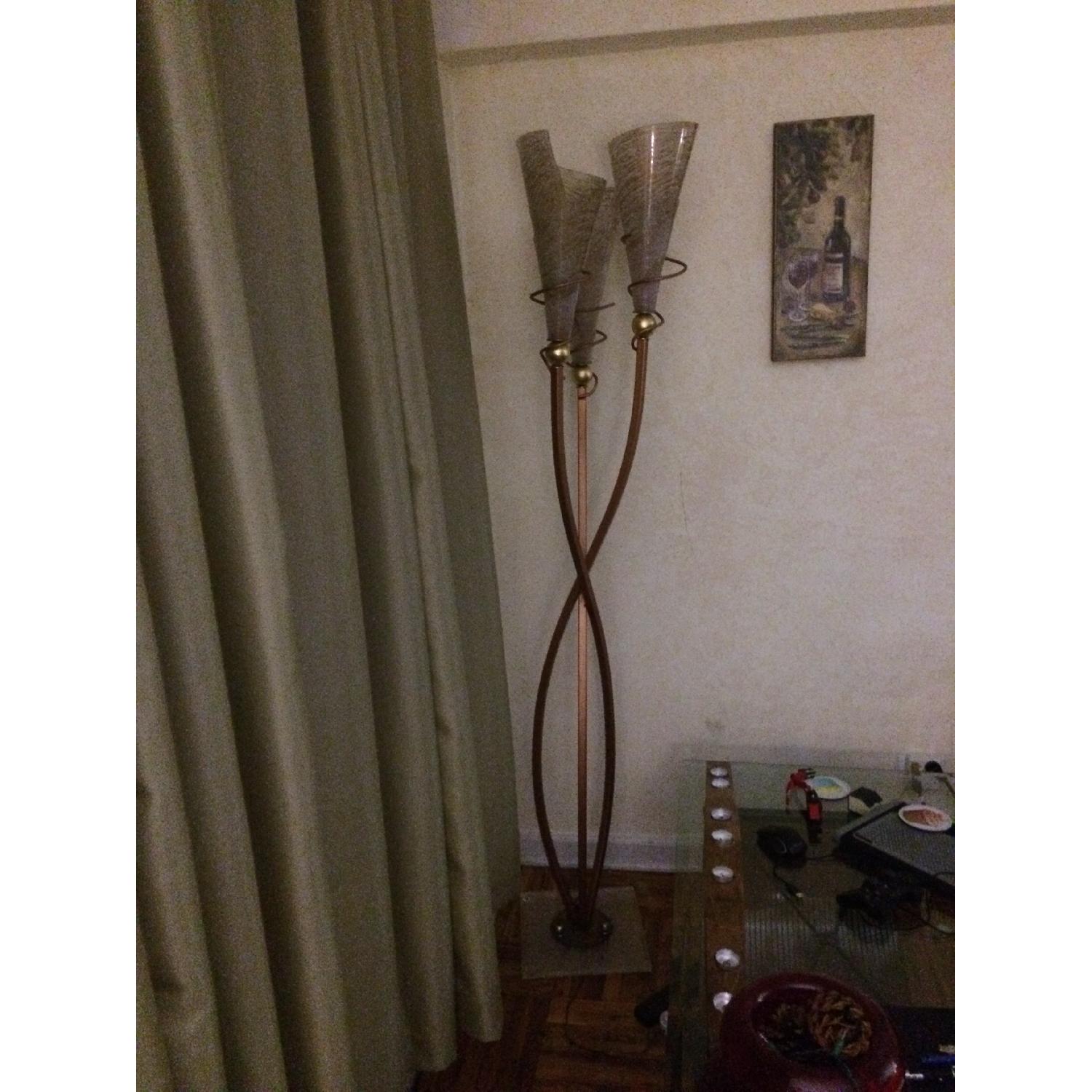 Gold Floor Lamp - image-1