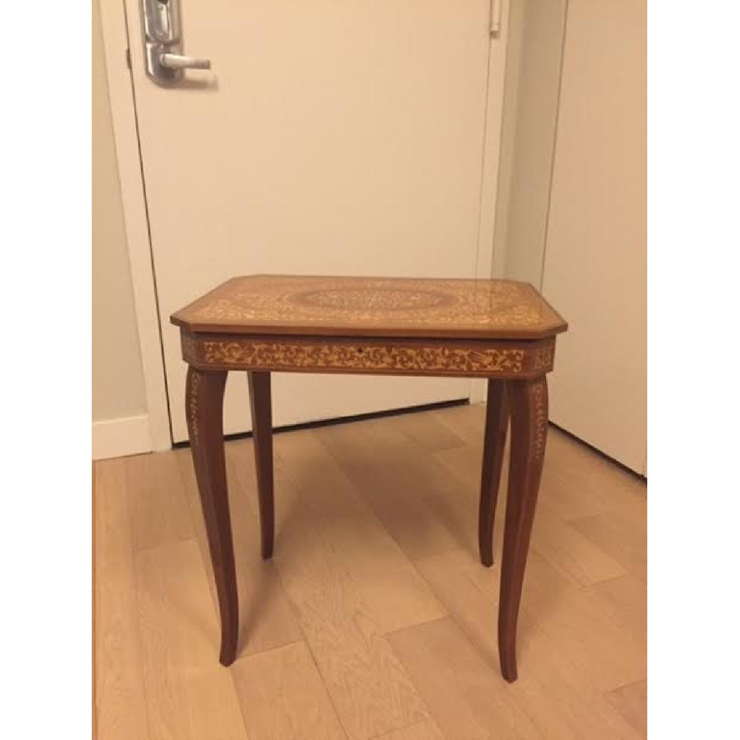 Antique Music Box Side Table - image-1