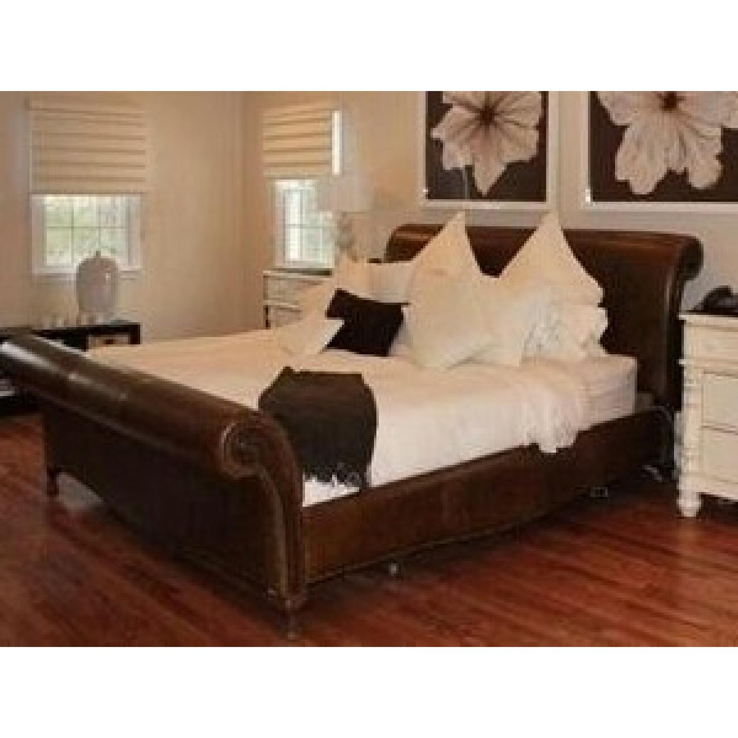 Italian Design Leather King Size Bed - image-2