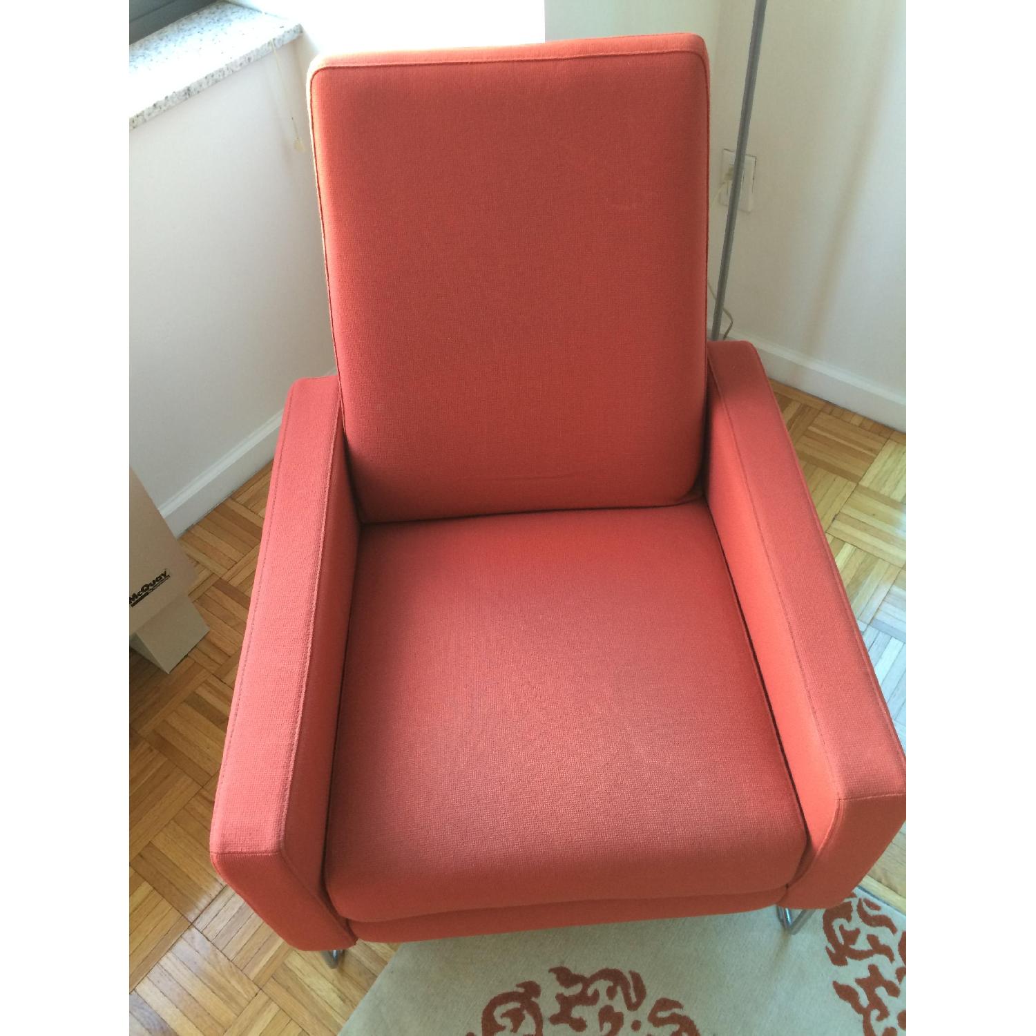 Design Within Reach Orange Recliner Armchair - image-5