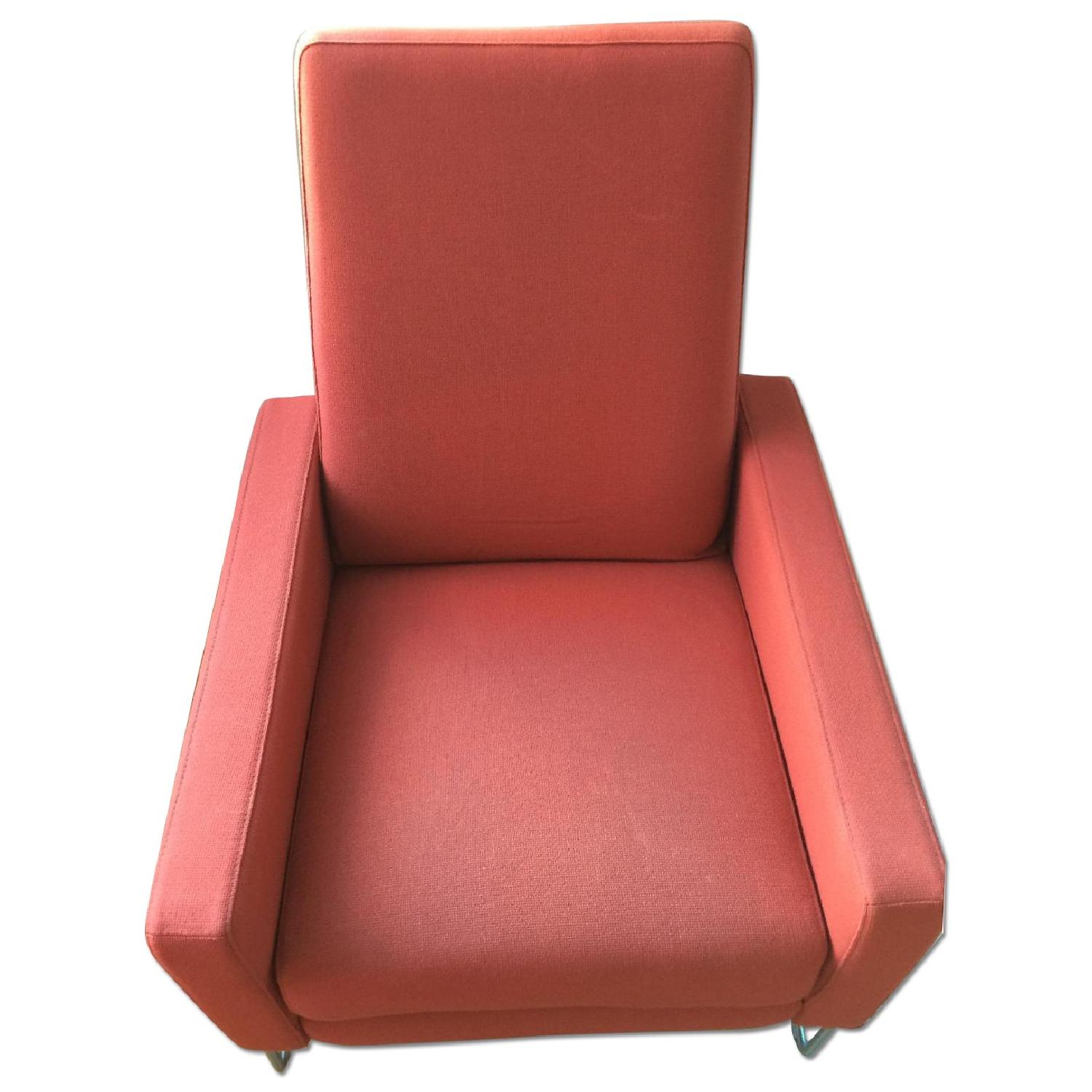 Design Within Reach Orange Recliner Armchair - image-0