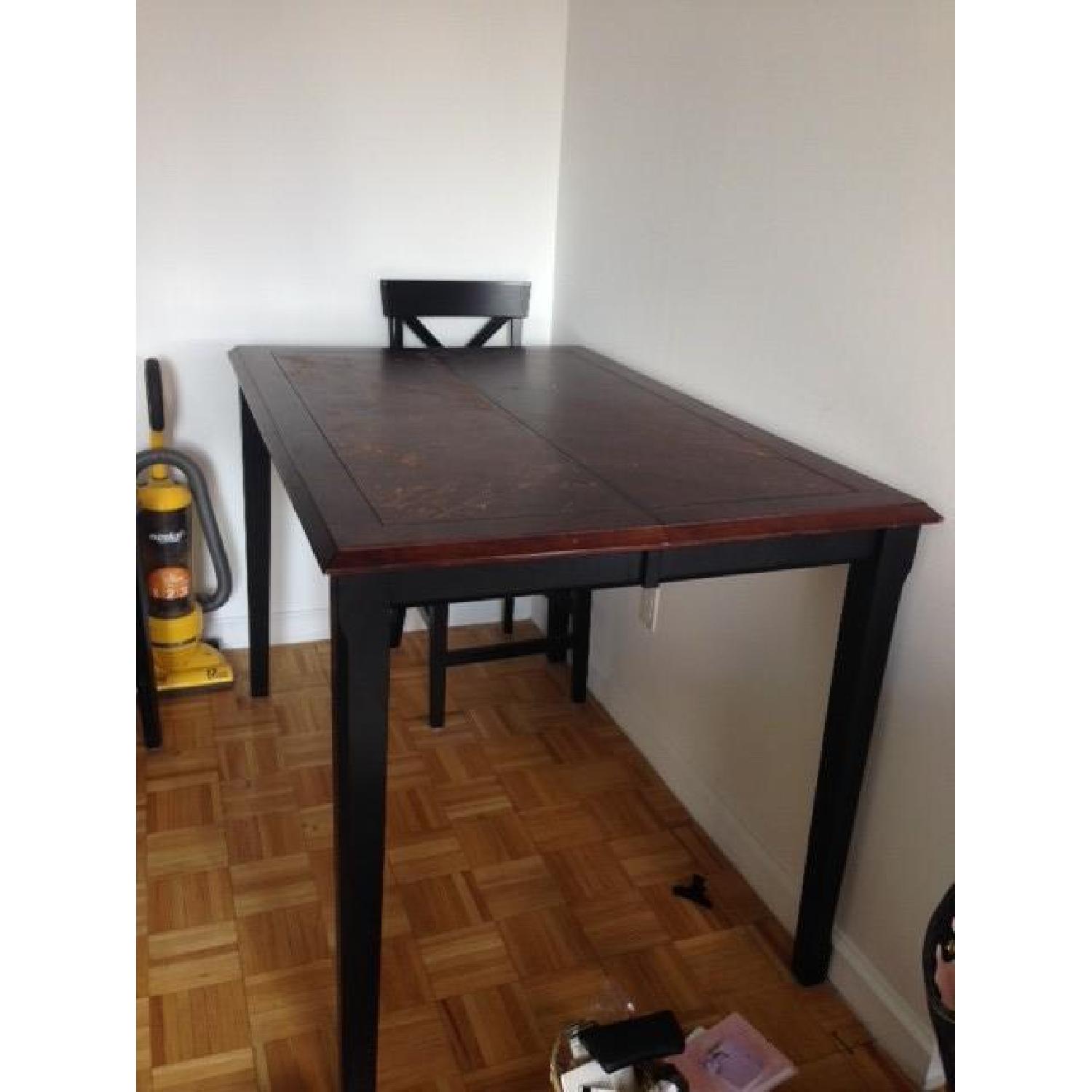 High Top Wood Table w/ 4 Chairs AptDeco