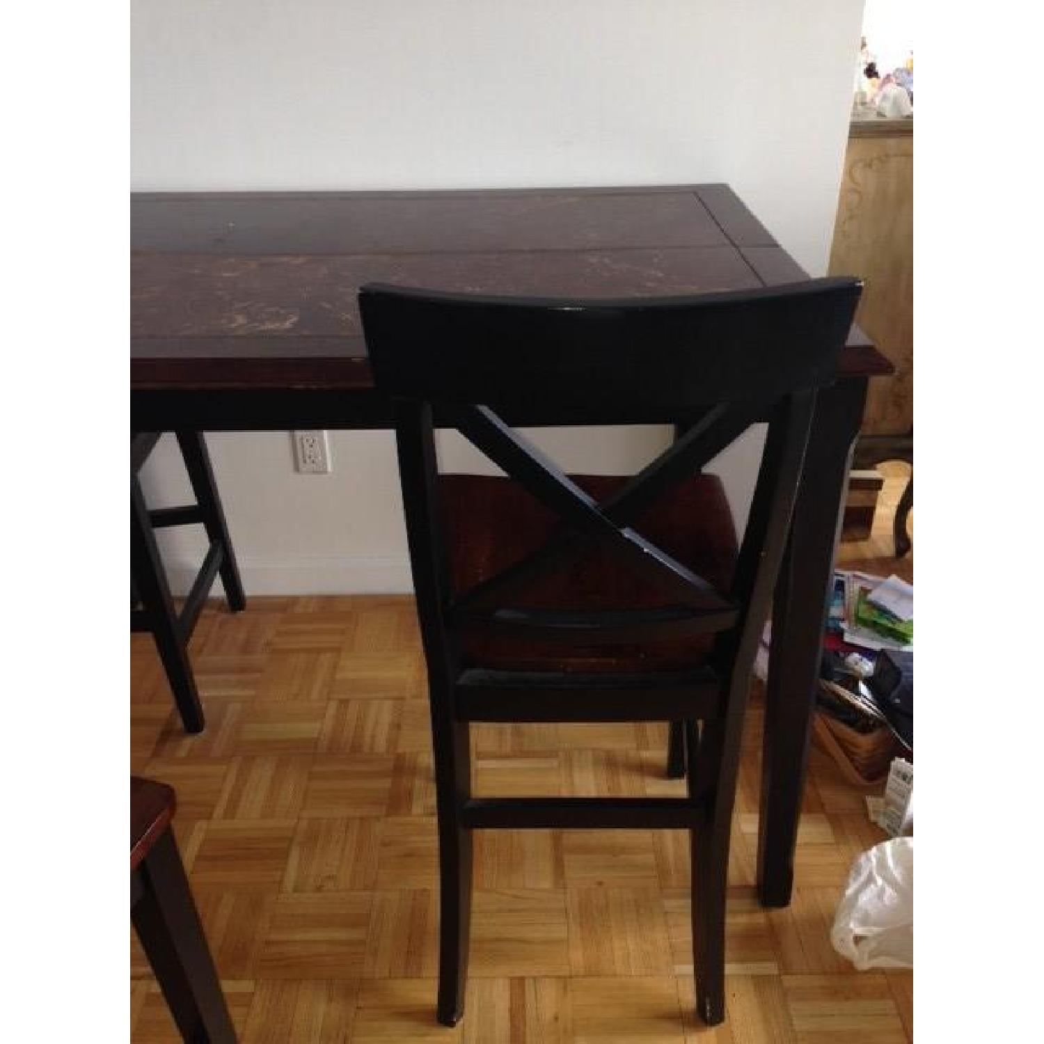High Top Wood Table w/ 4 Chairs AptDeco