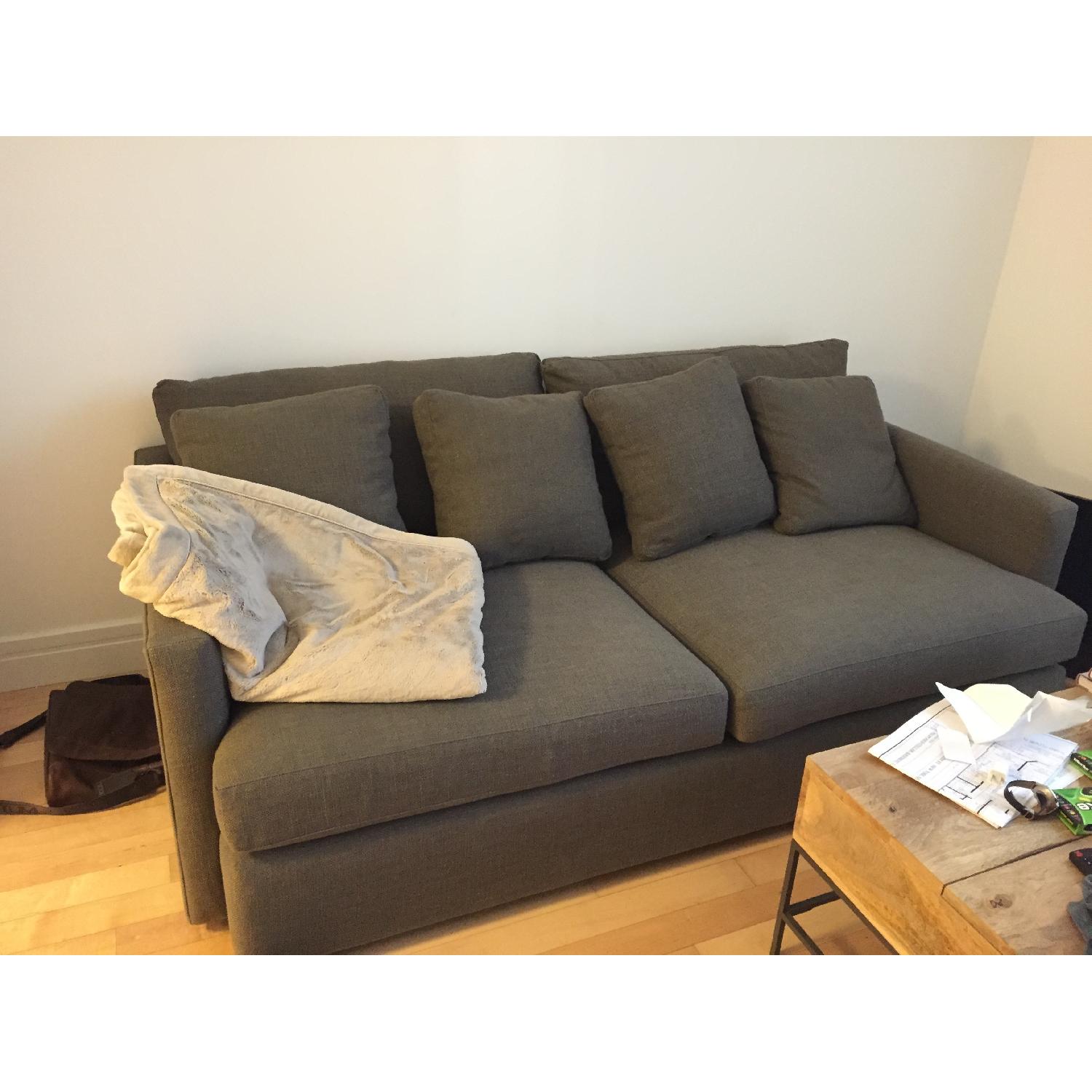 Crate & Barrel Espresso Lounge Sofa - image-1