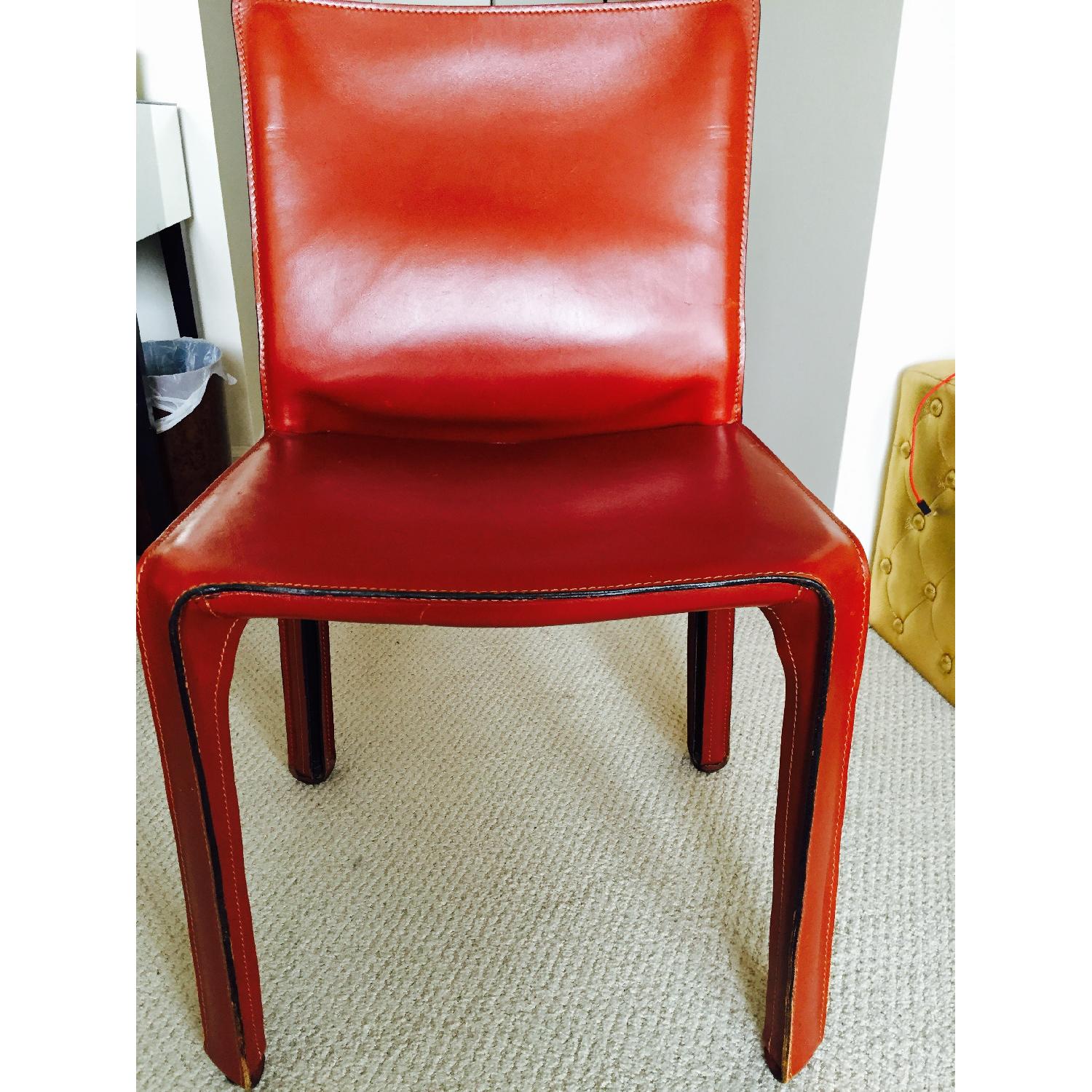 Cassina Leather Stiches Chair - image-1