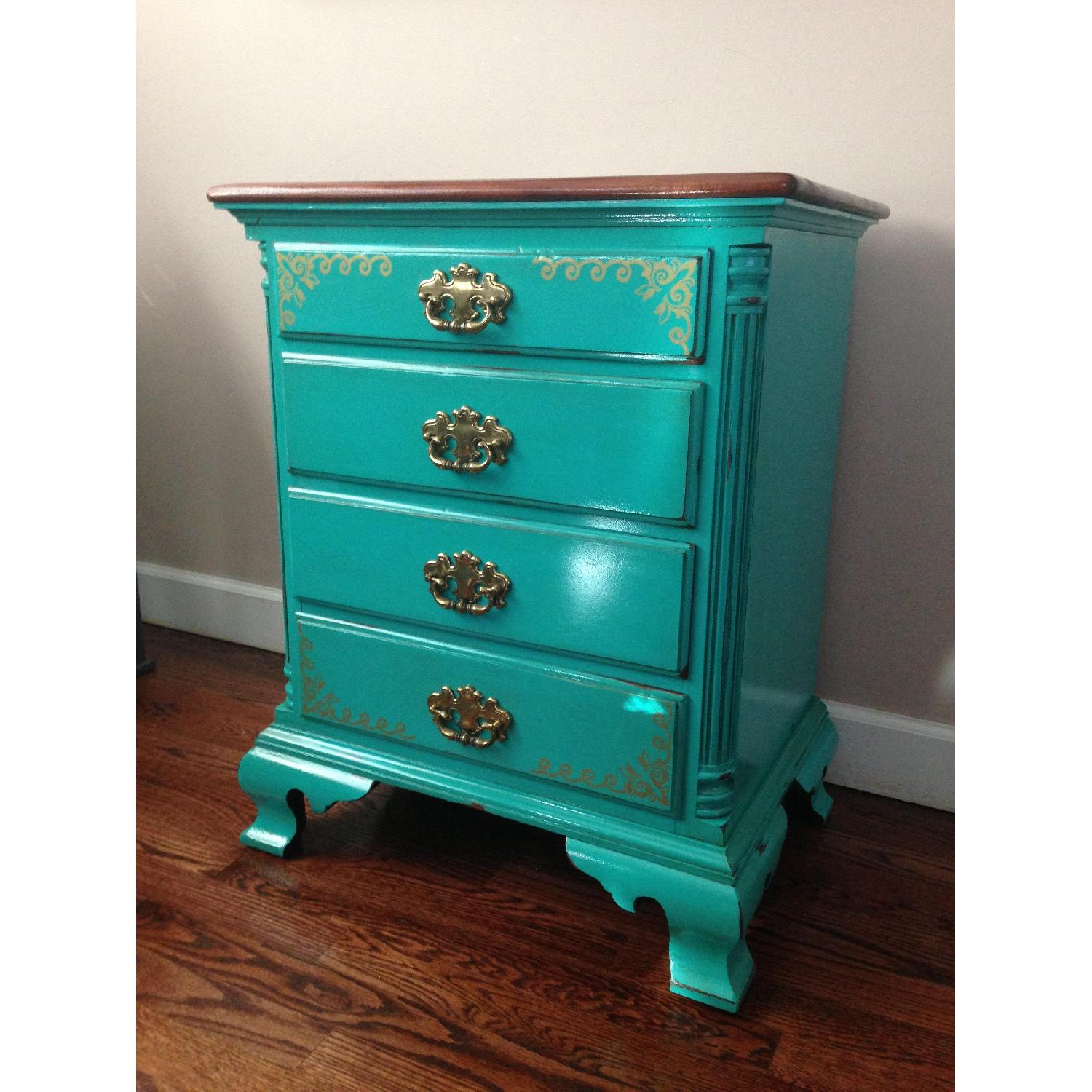 Raymour & Flanigan Refinished Distressed Nightstand - image-1