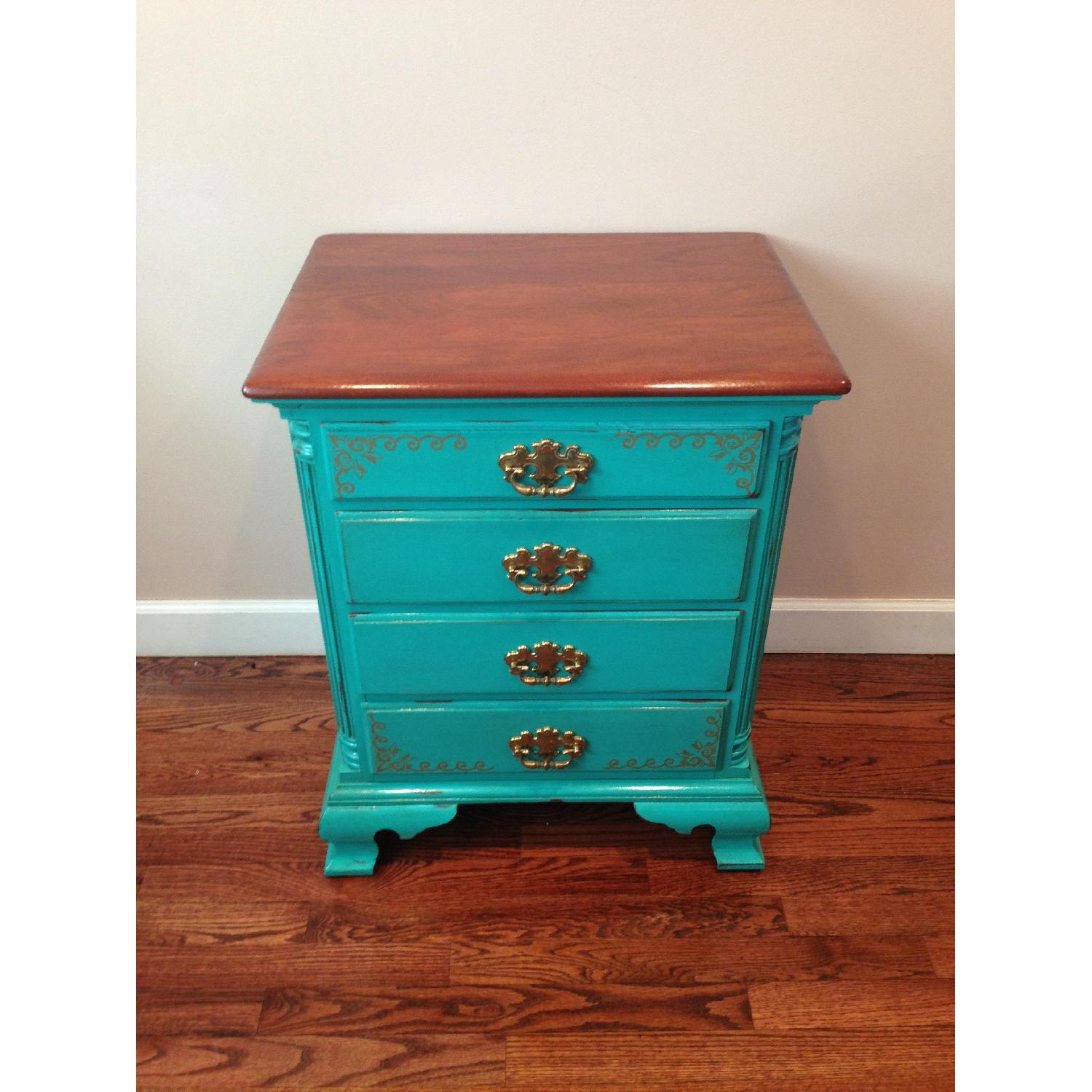 Raymour & Flanigan Refinished Distressed Nightstand - image-4
