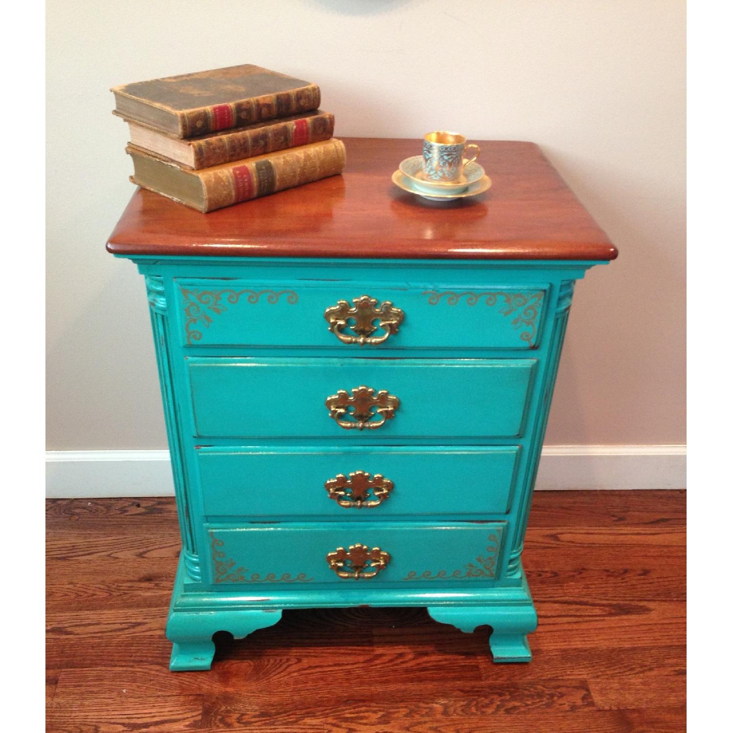 Raymour & Flanigan Refinished Distressed Nightstand - image-5
