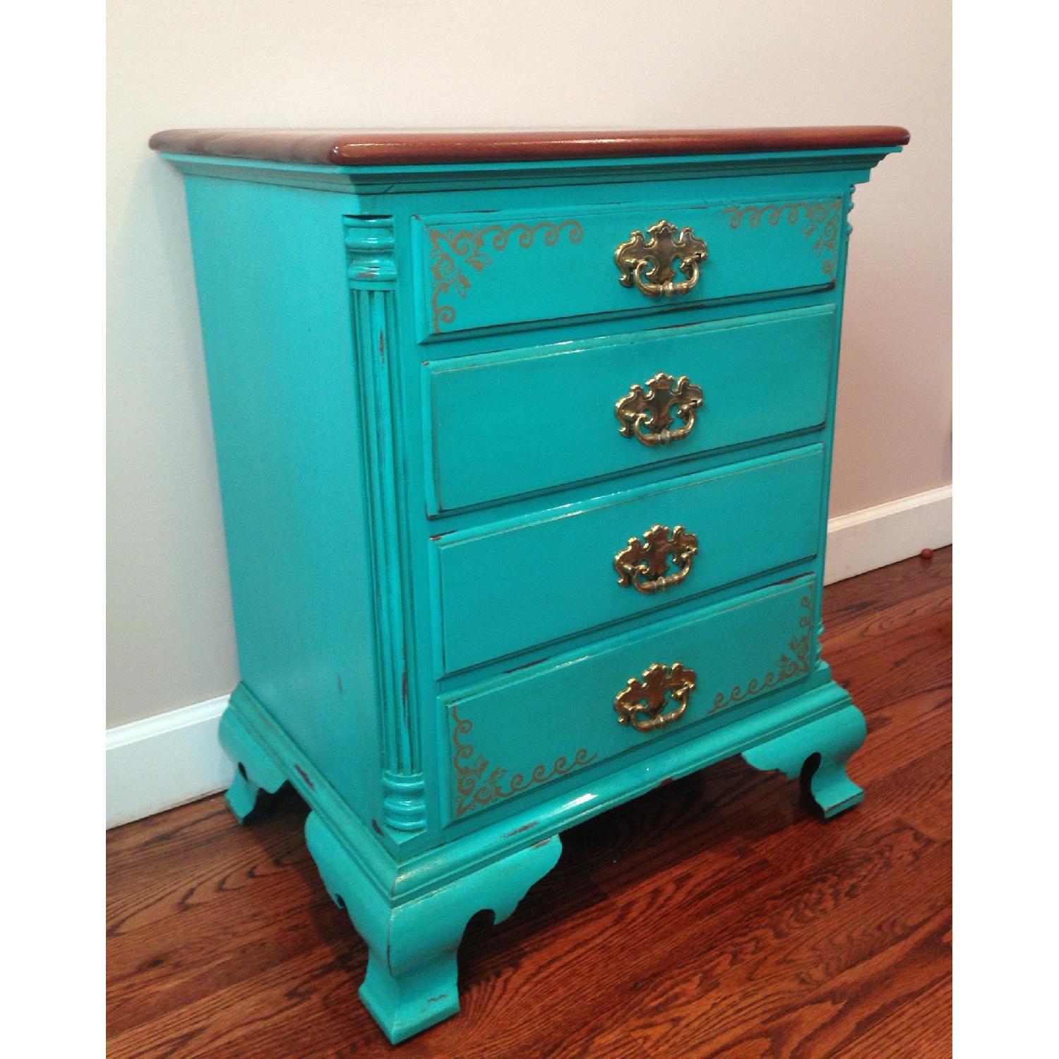 Raymour & Flanigan Refinished Distressed Nightstand - image-6