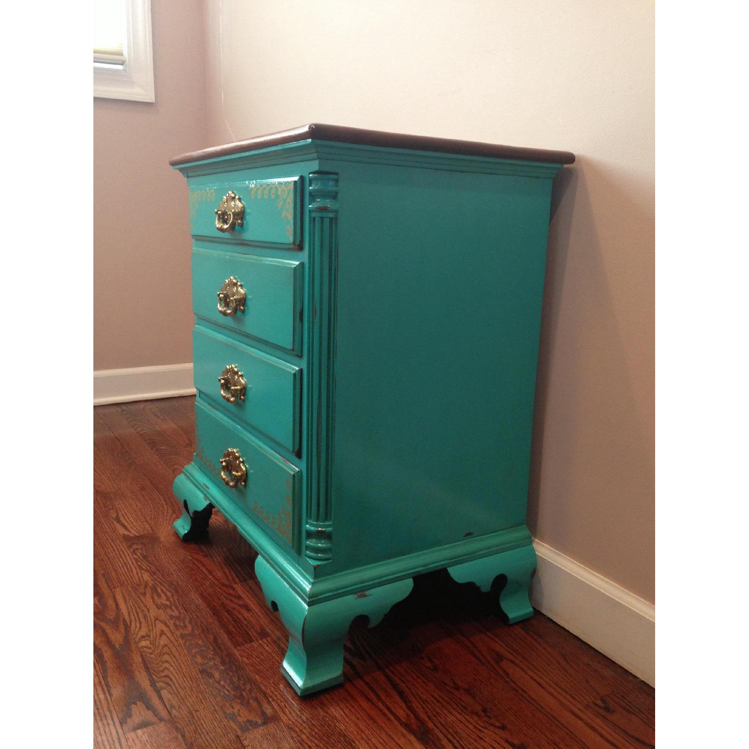 Raymour & Flanigan Refinished Distressed Nightstand - image-7