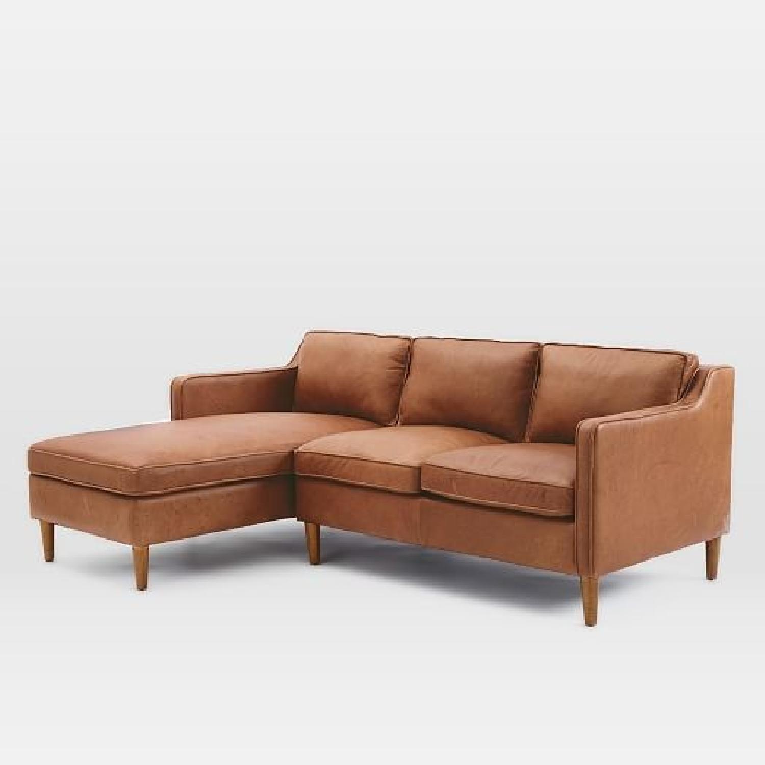 West Elm Hamilton Leather Sofa (81") - Thumbnail 2